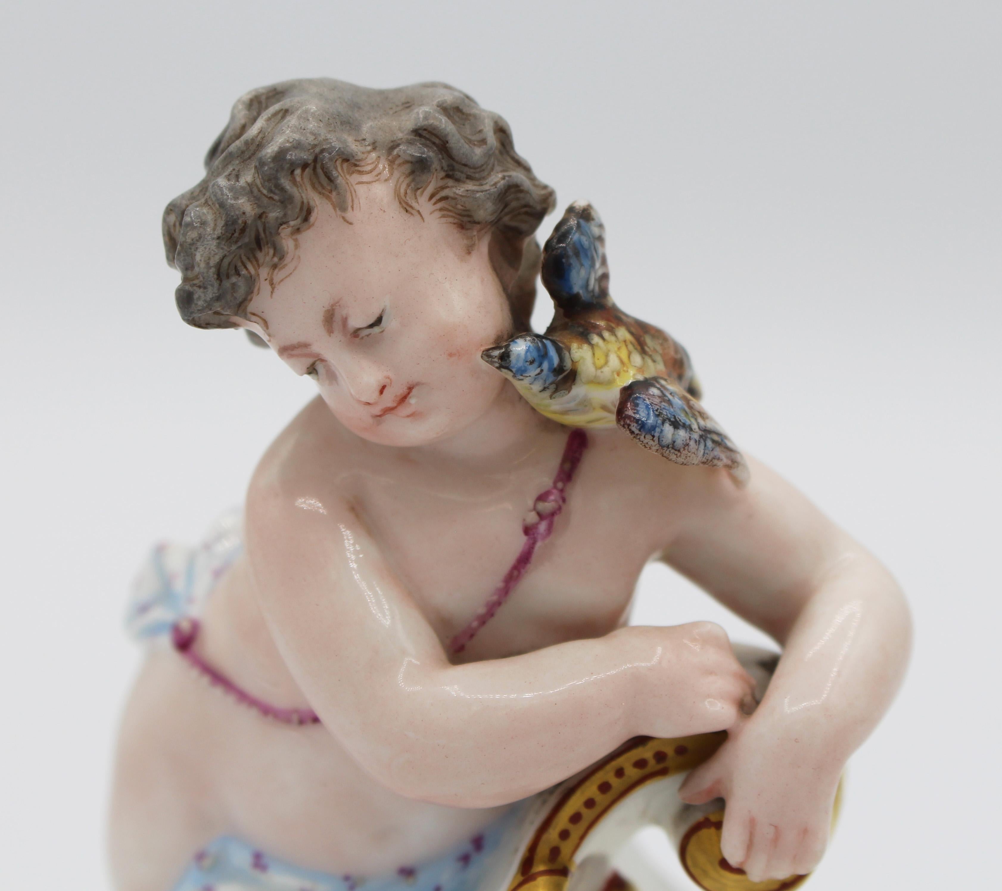 Circa 1880 Pair of Porcelain Children Figural Potpourri Stands 4