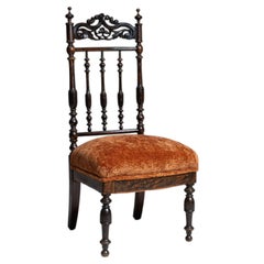 Circa 1880 Rust Wood Napoleon III Chair In Original Patina