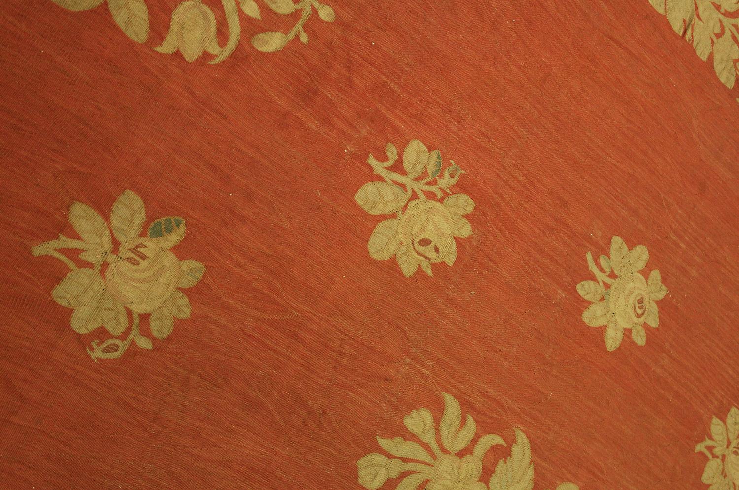 Ukrainian Bessarabian Kilim Floral Bouquet Design For Sale