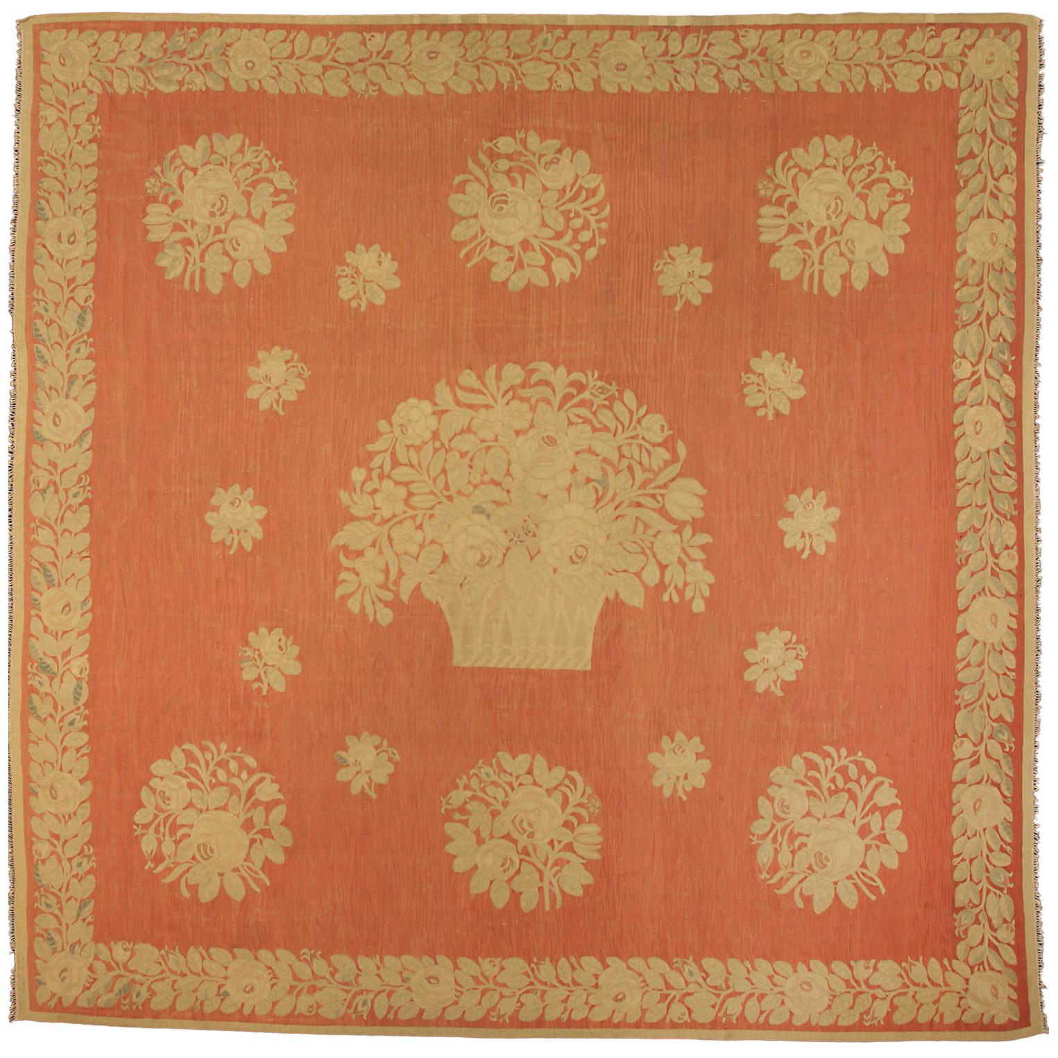 Bessarabian Kilim Floral Bouquet Design