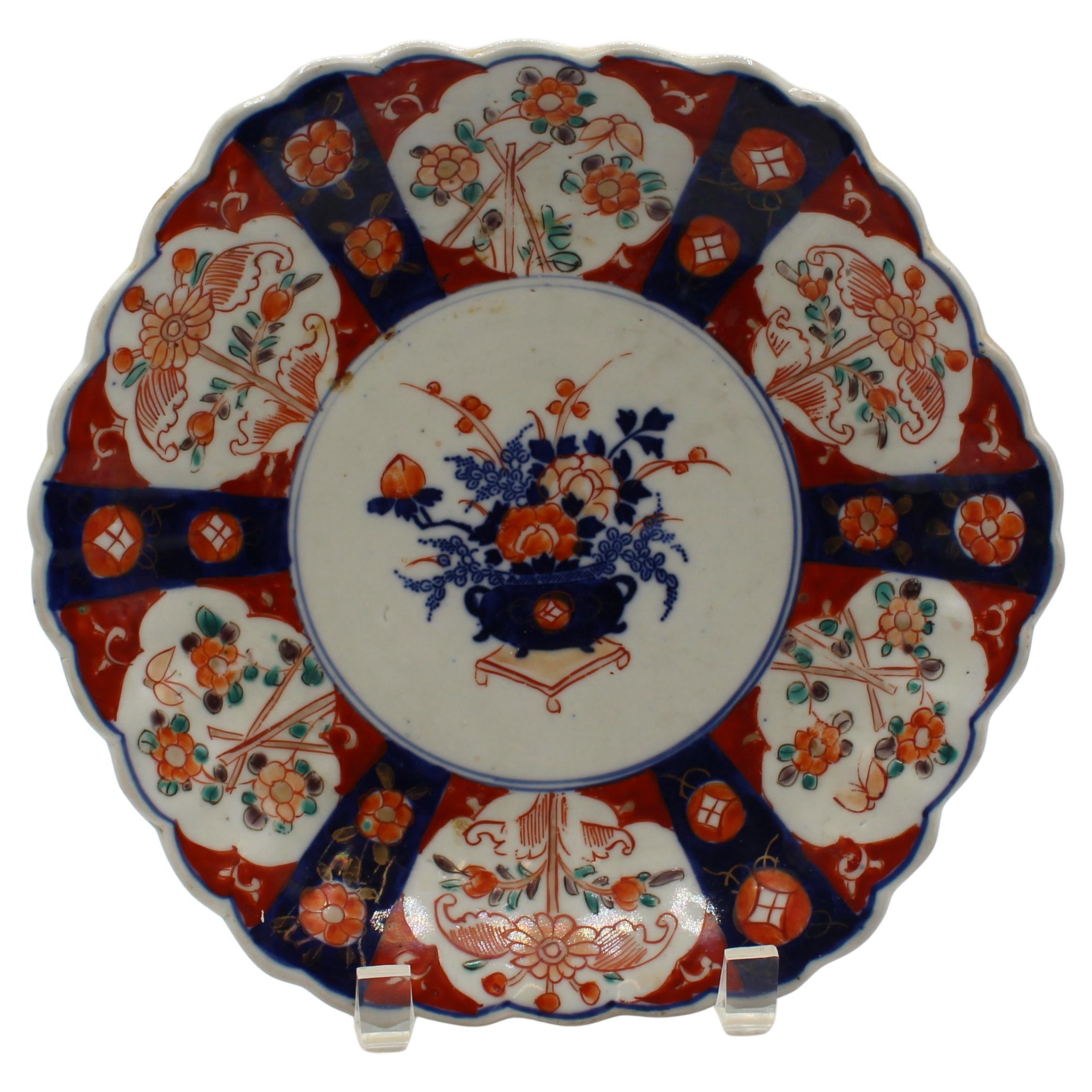 Circa 1880 Scalloped Japanese Imari Plate