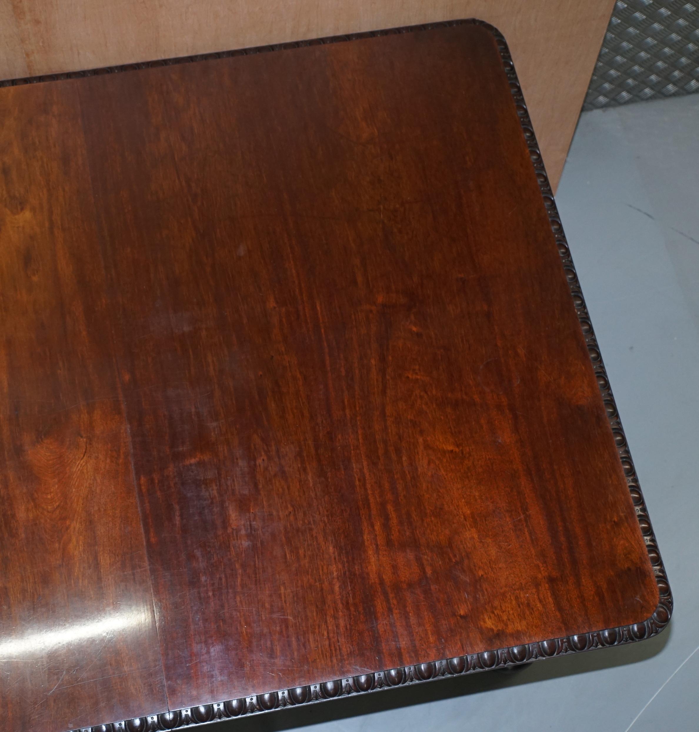Solid Hardwood Extending Dining Table Lions Head Carved, circa 1880 For Sale 2