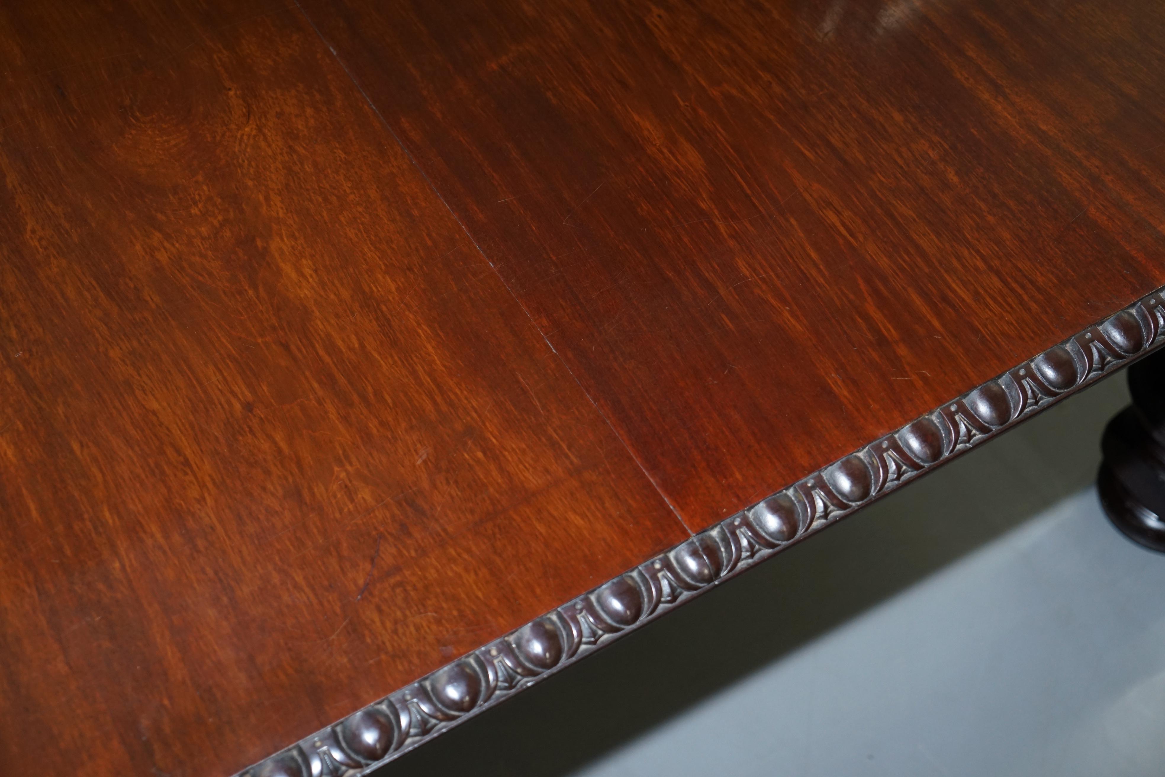 Solid Hardwood Extending Dining Table Lions Head Carved, circa 1880 For Sale 6