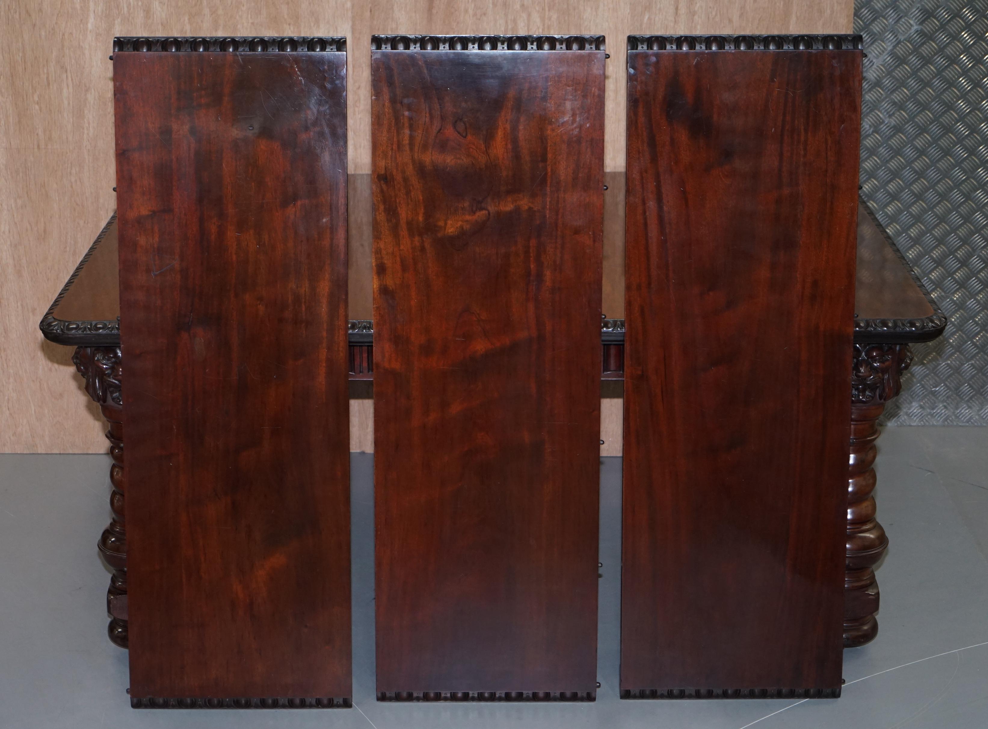 Solid Hardwood Extending Dining Table Lions Head Carved, circa 1880 For Sale 10