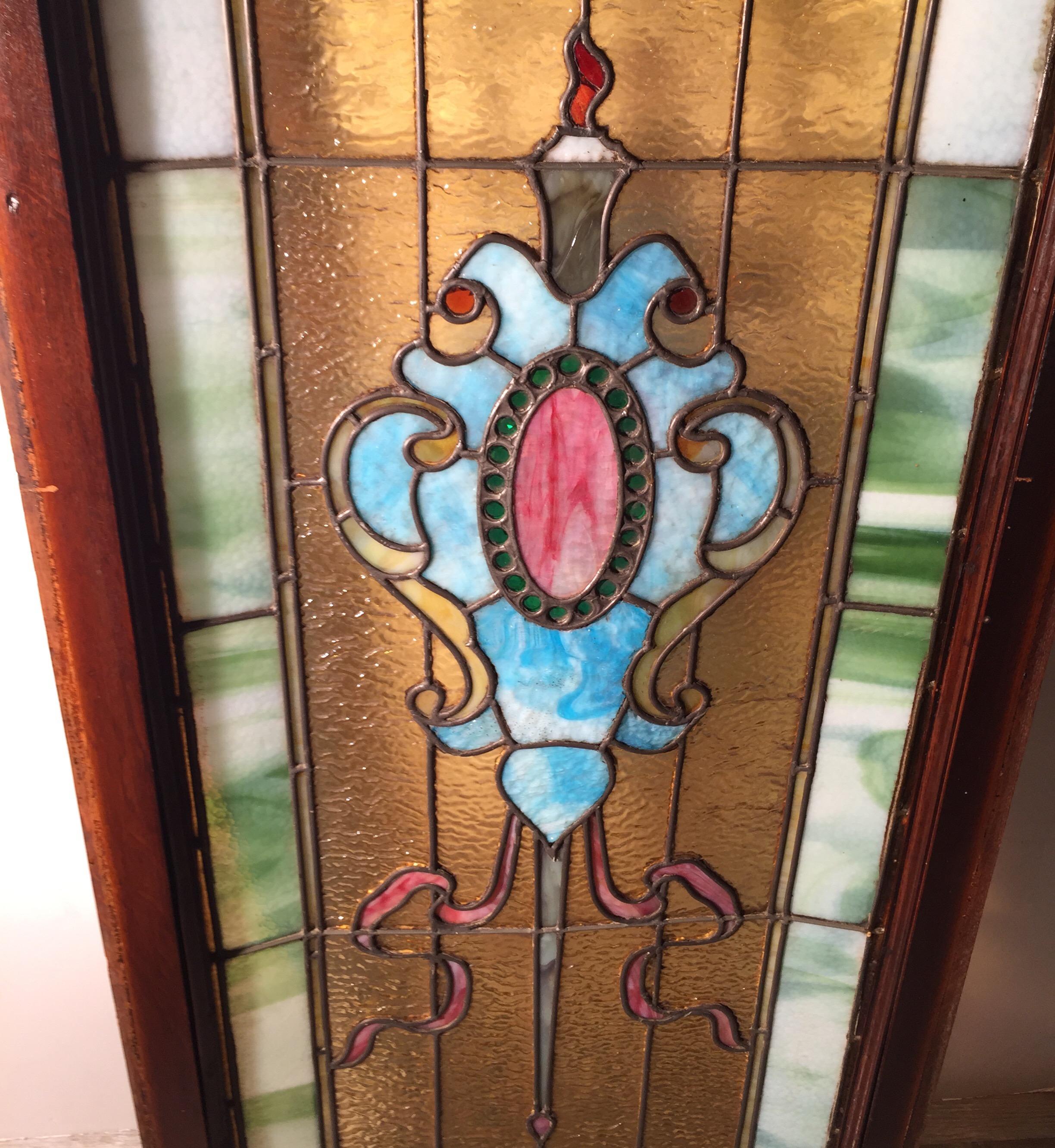 Stained Glass Window, circa 1880 In Good Condition In Lambertville, NJ