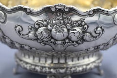 Circa 1880 Storck & Sinsheimer German Silver Fruit Bowl