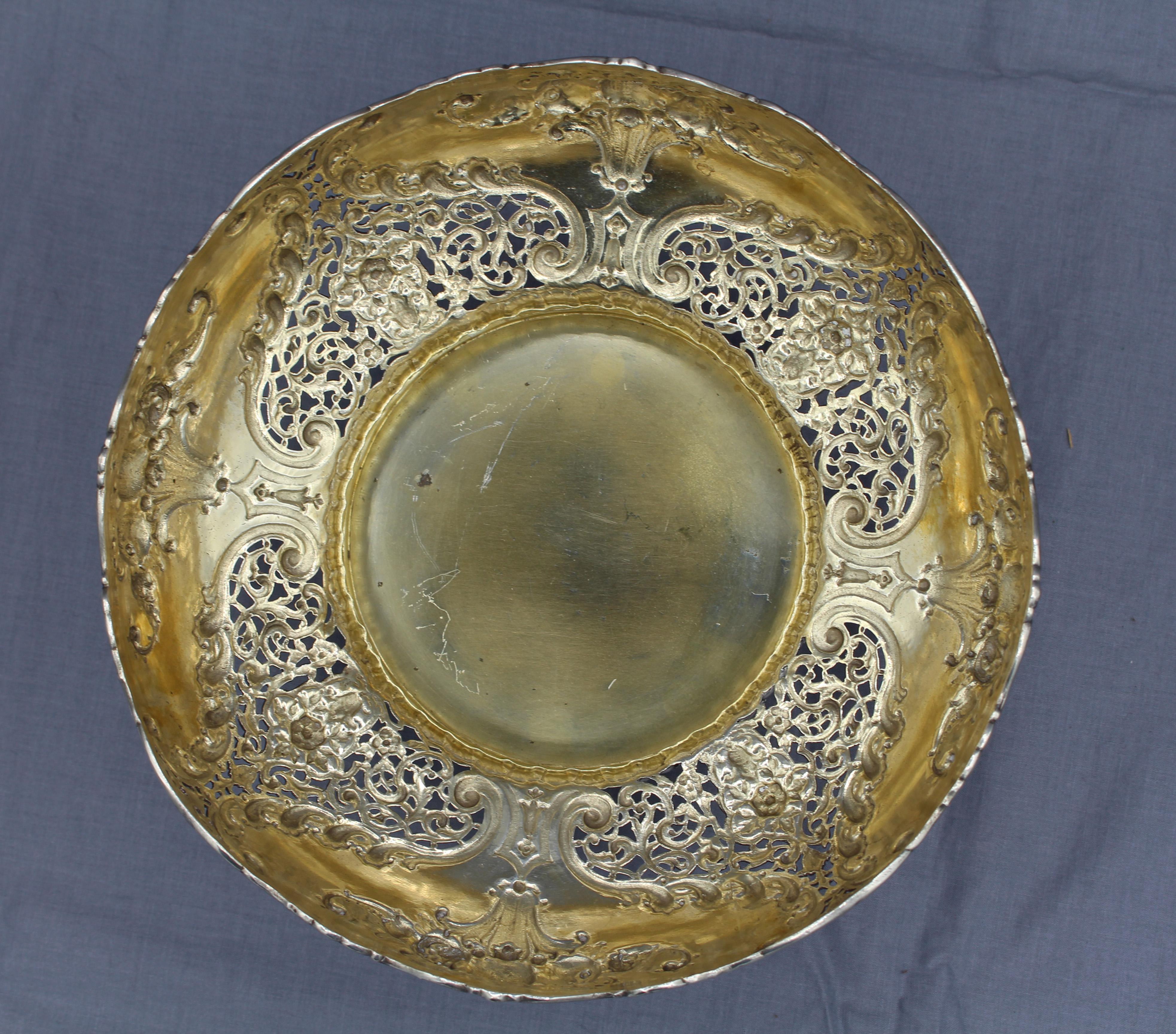 silver fruit bowl antique