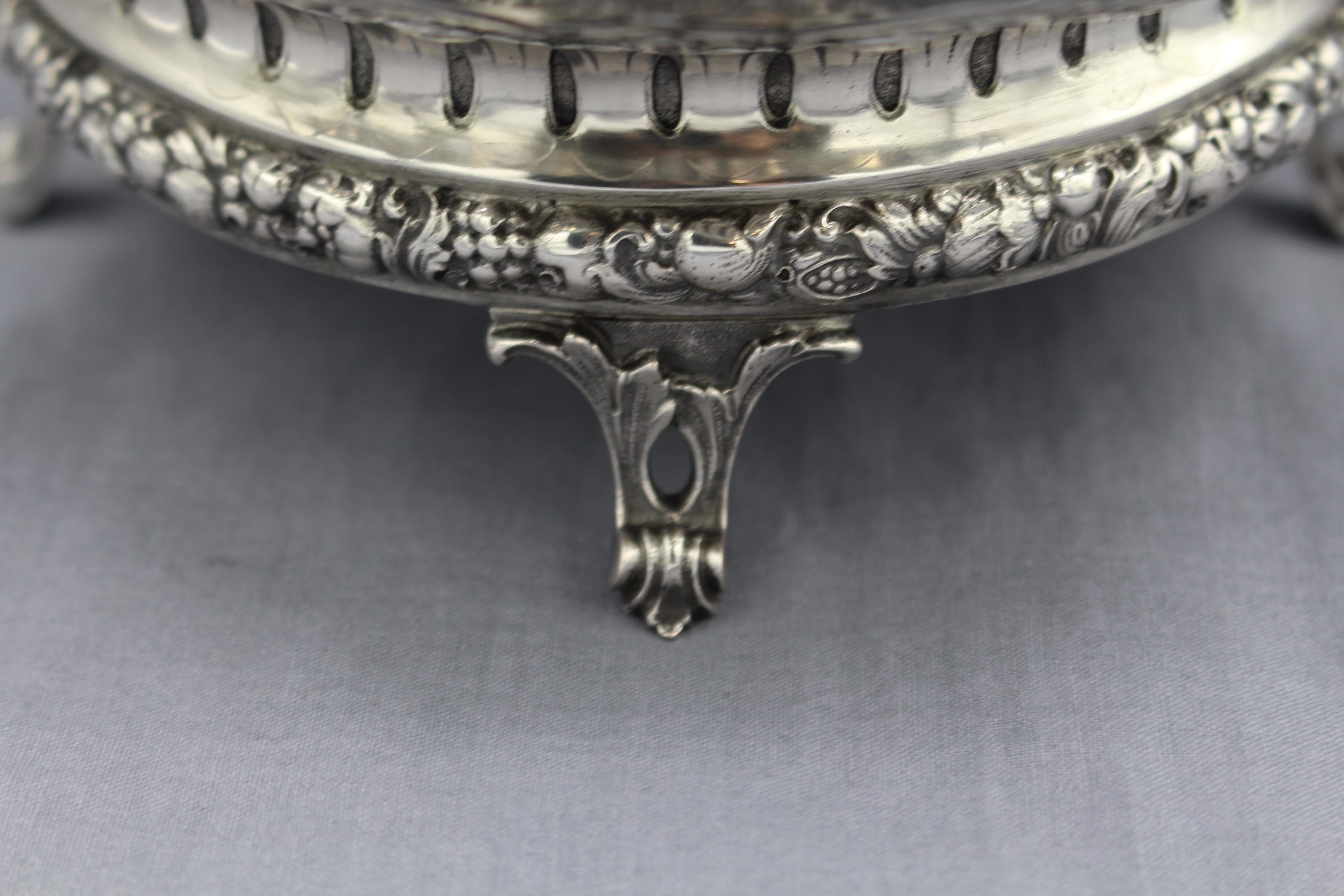 Circa 1880 Storck & Sinsheimer German Silver Fruit Bowl In Good Condition For Sale In Chapel Hill, NC