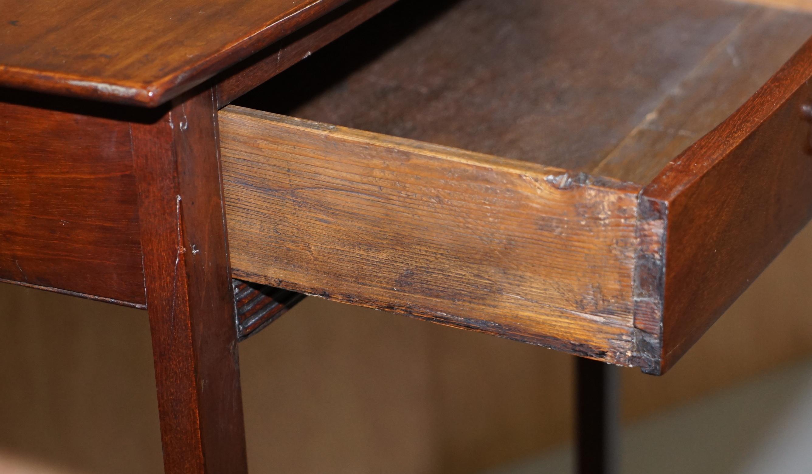 Victorian Mahogany Single Drawer Side End Lamp Wine Occasional Table, circa 1880 6