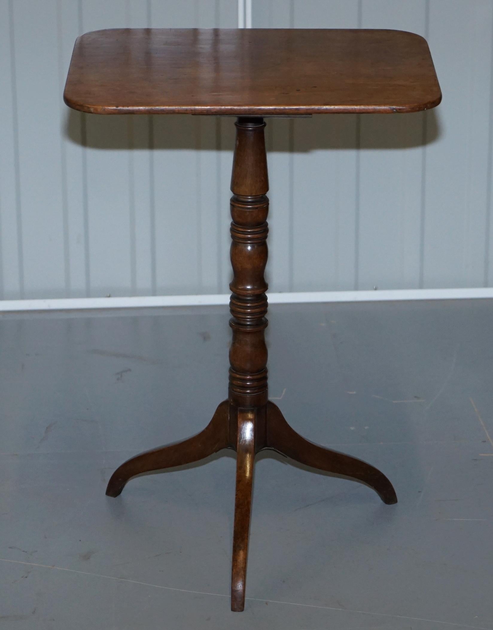 We are delighted to this lovely circa 1880 walnut side table with tripod base

A good looking well-made and multi-functional piece of furniture, ideally suited as a lamp wine or even games card table,

We have deep cleaned hand condition waxed