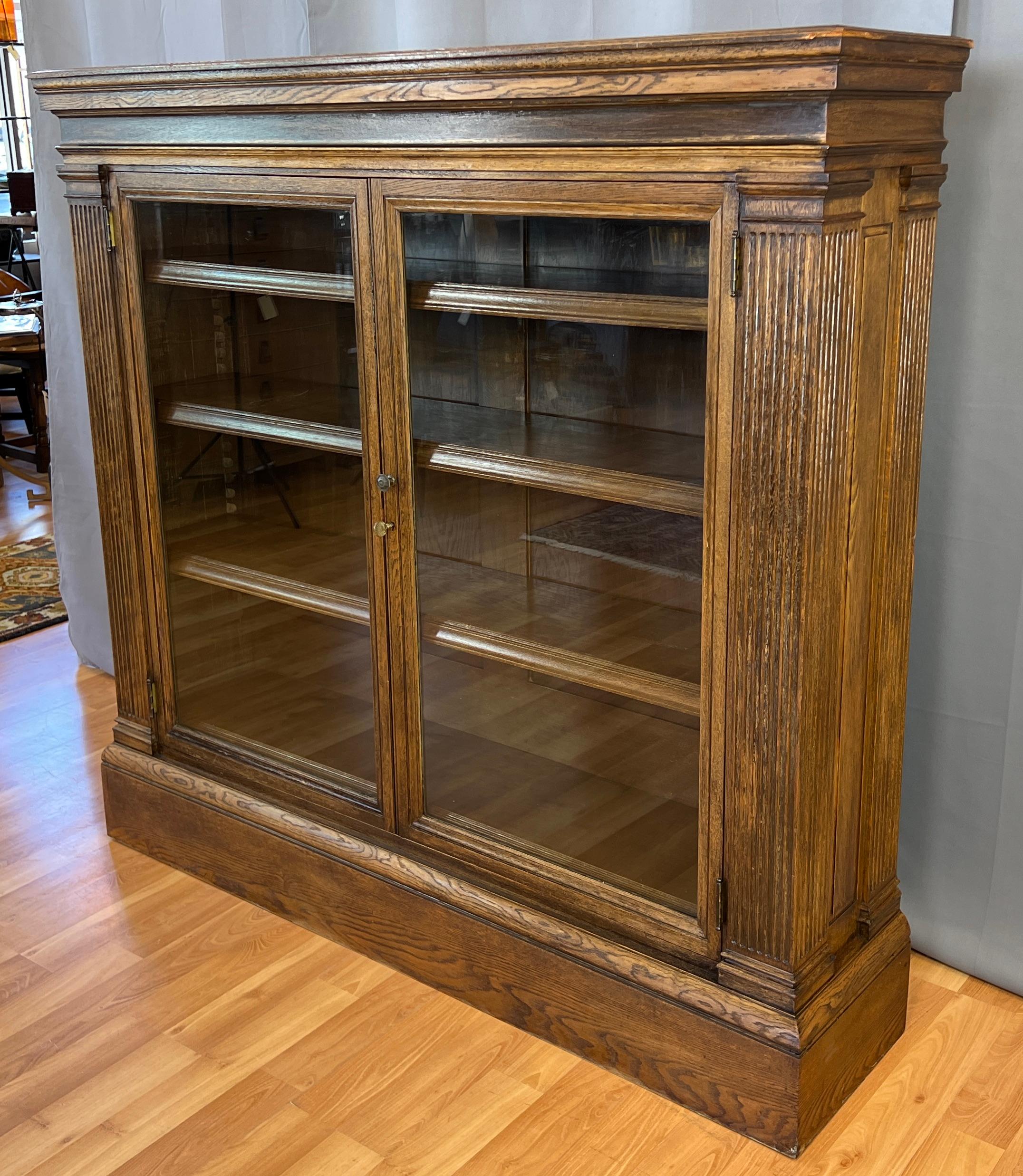 Double Door Lawyer's Walnut Bookcase, circa 1880s 13