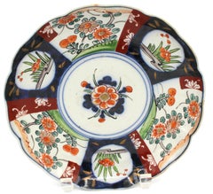 Circa 1880s Lobed Form Imari plate, Japanese. Meiji period