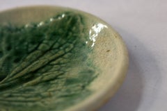 Circa 1880s Majolica Butter Pat by Griffin, Smith & Hill