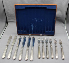 Circa 1880s Set of Fish Knives & Forks for 6, English