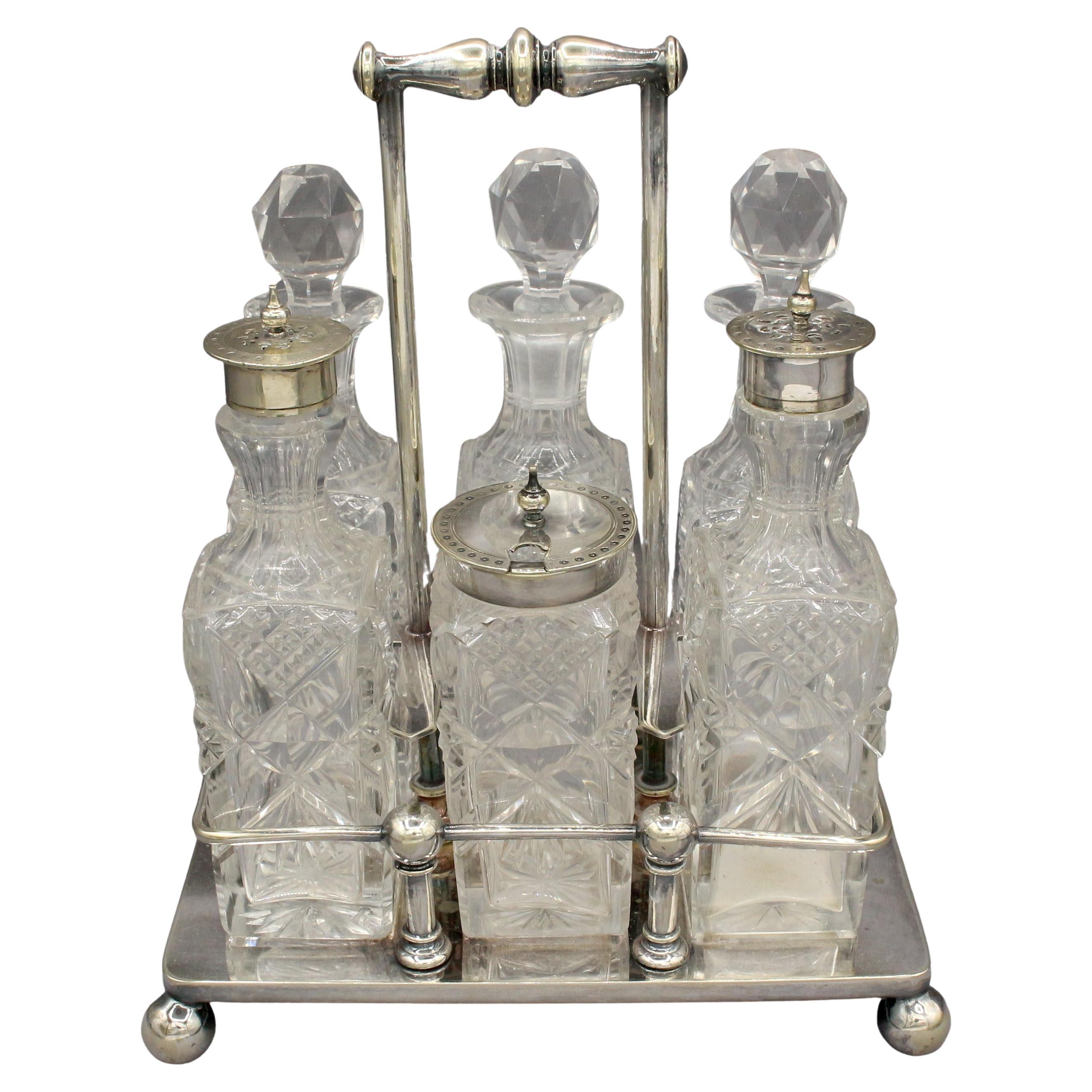 Vers 1880, Stand pour six bouteilles de burettes en vente