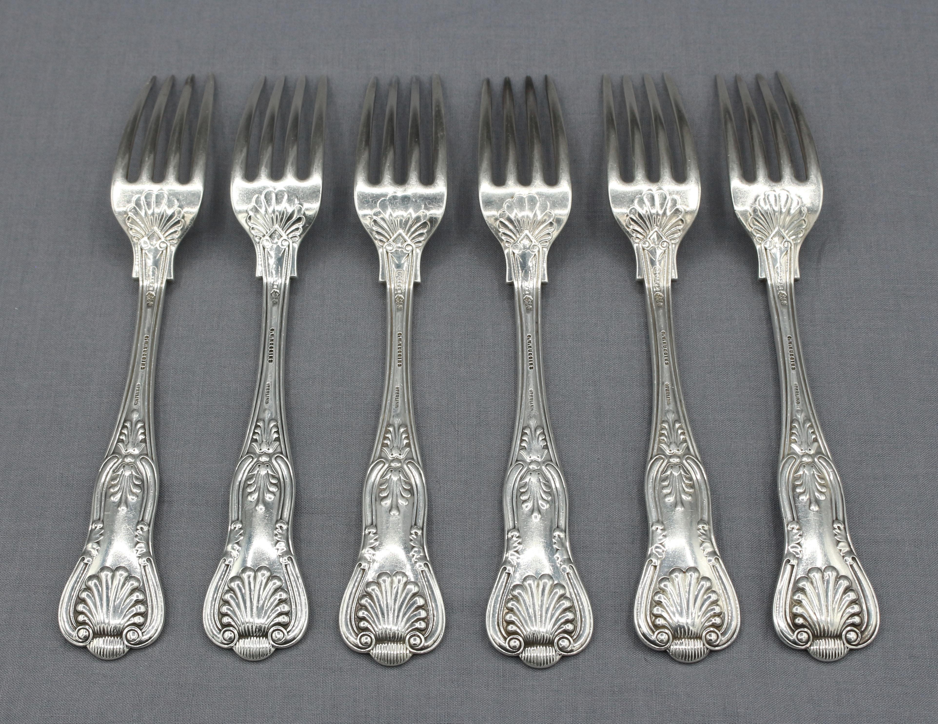 Set of 6 sterling silver dinner forks 