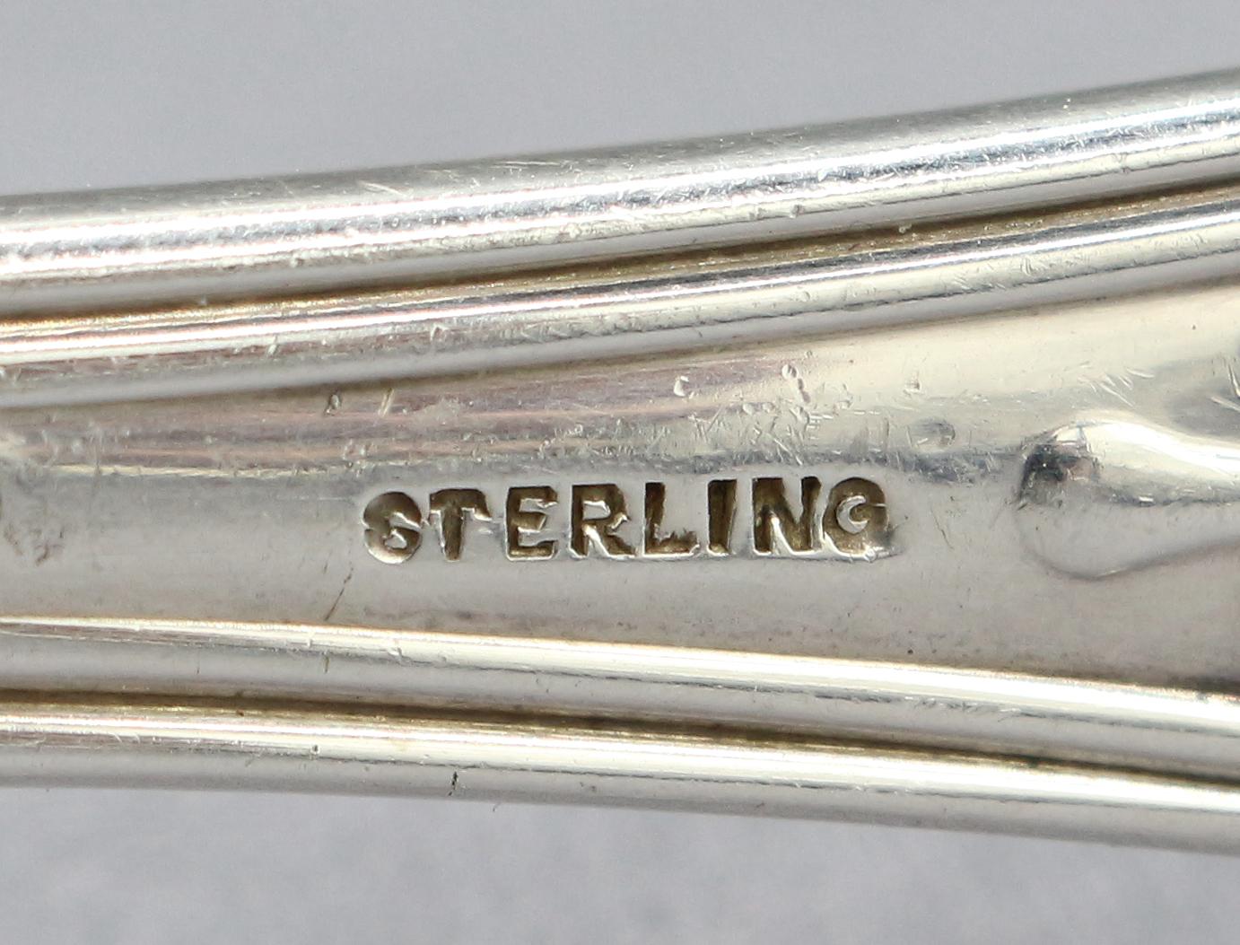 Circa 1885 Pattern Set of 6 Sterling Silver Dinner Forks in 