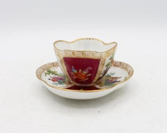 Circa 1888-1916 Richard Klemm, Dresden Quatrefoil Demitasse Cups & Saucers