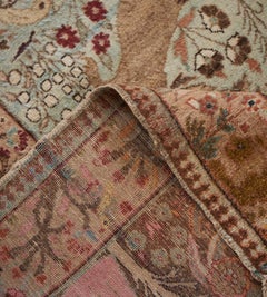 Circa 1890 Antique Tabriz Hunting Scene Rug