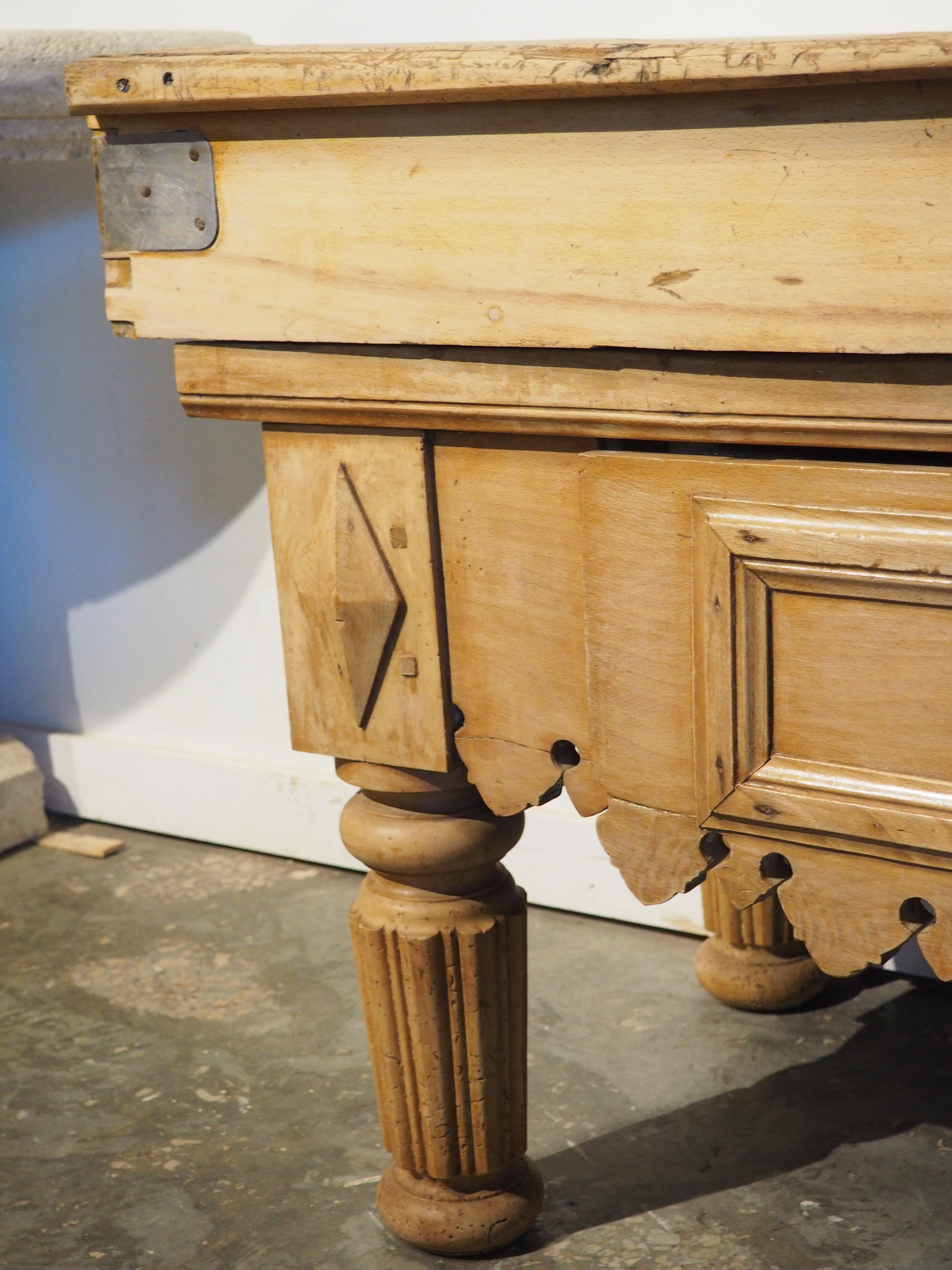 Circa 1890 Billot de Boucher Butcher Block Table from France For Sale 3