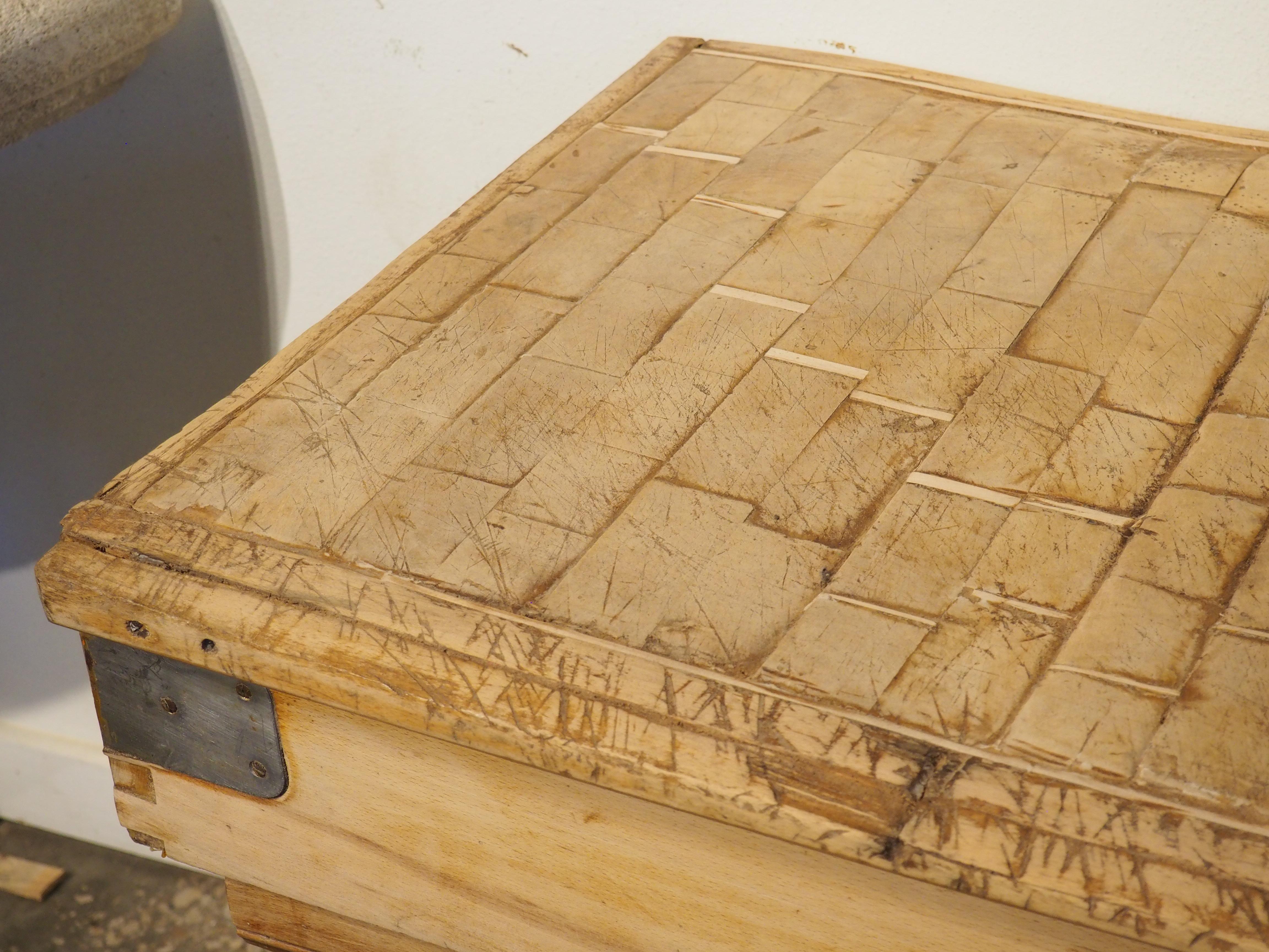 Circa 1890 Billot de Boucher Butcher Block Table from France For Sale 5