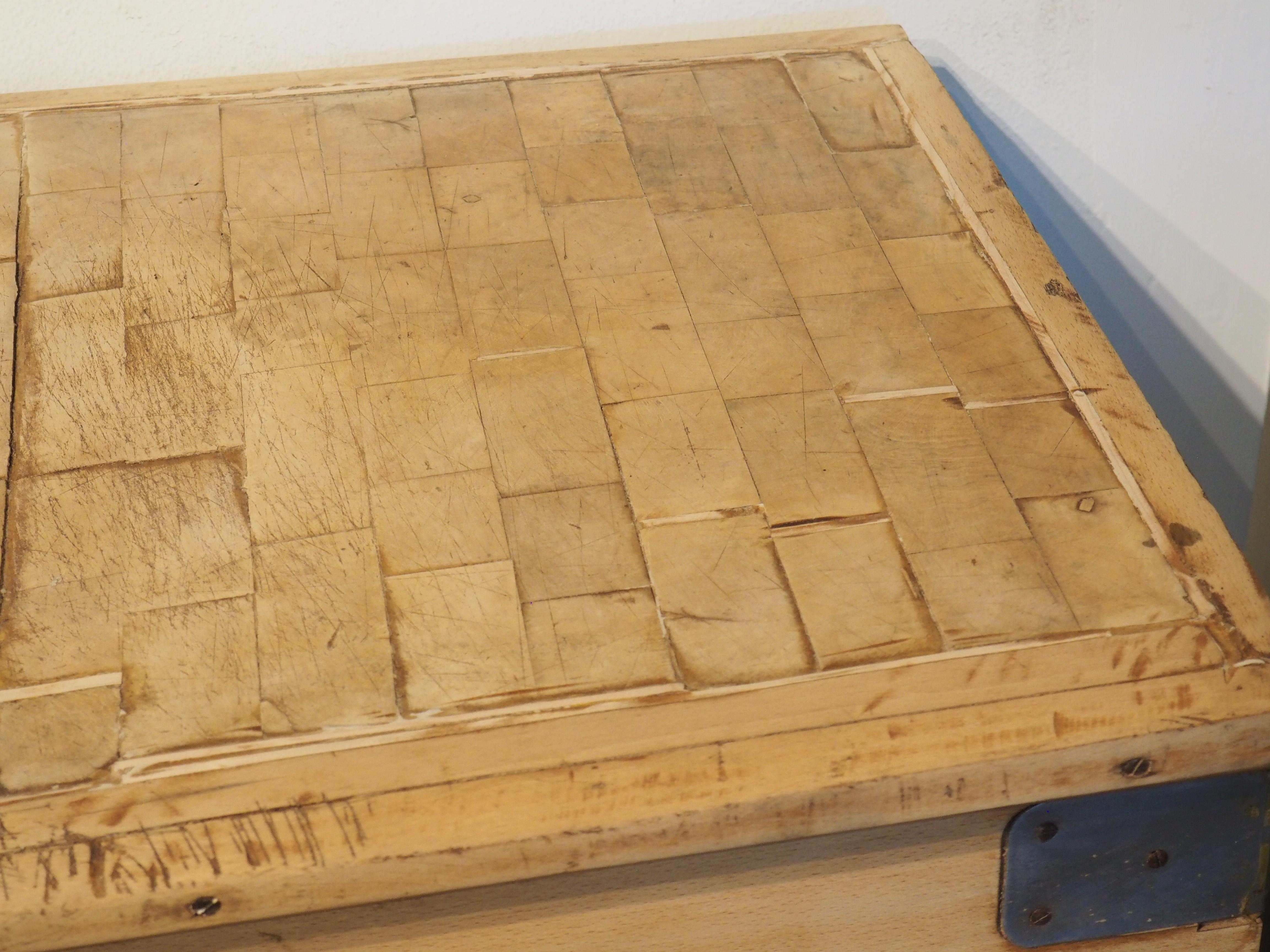 Circa 1890 Billot de Boucher Butcher Block Table from France For Sale 7