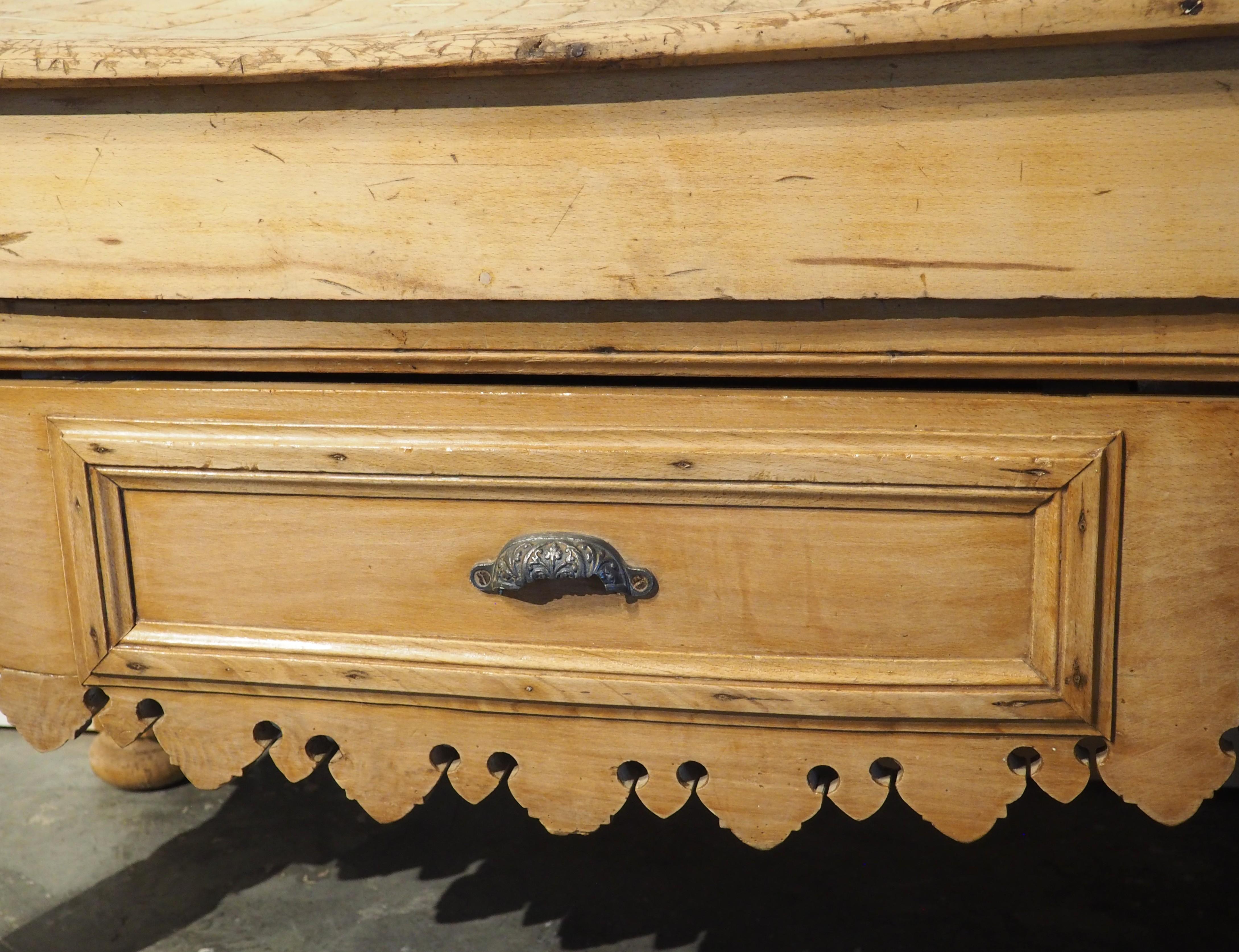 Circa 1890 Billot de Boucher Butcher Block Table from France For Sale 2