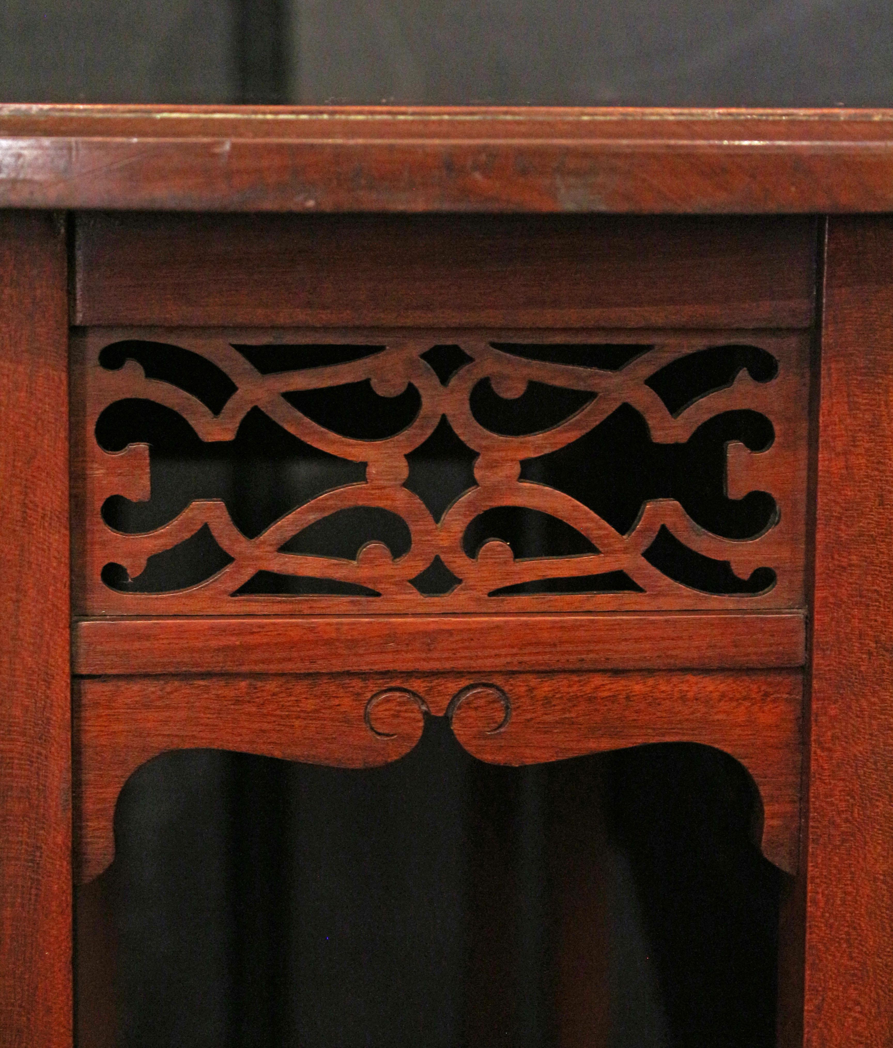 Victorian Circa 1890 English Sutherland Table With Fretwork Side Panels For Sale