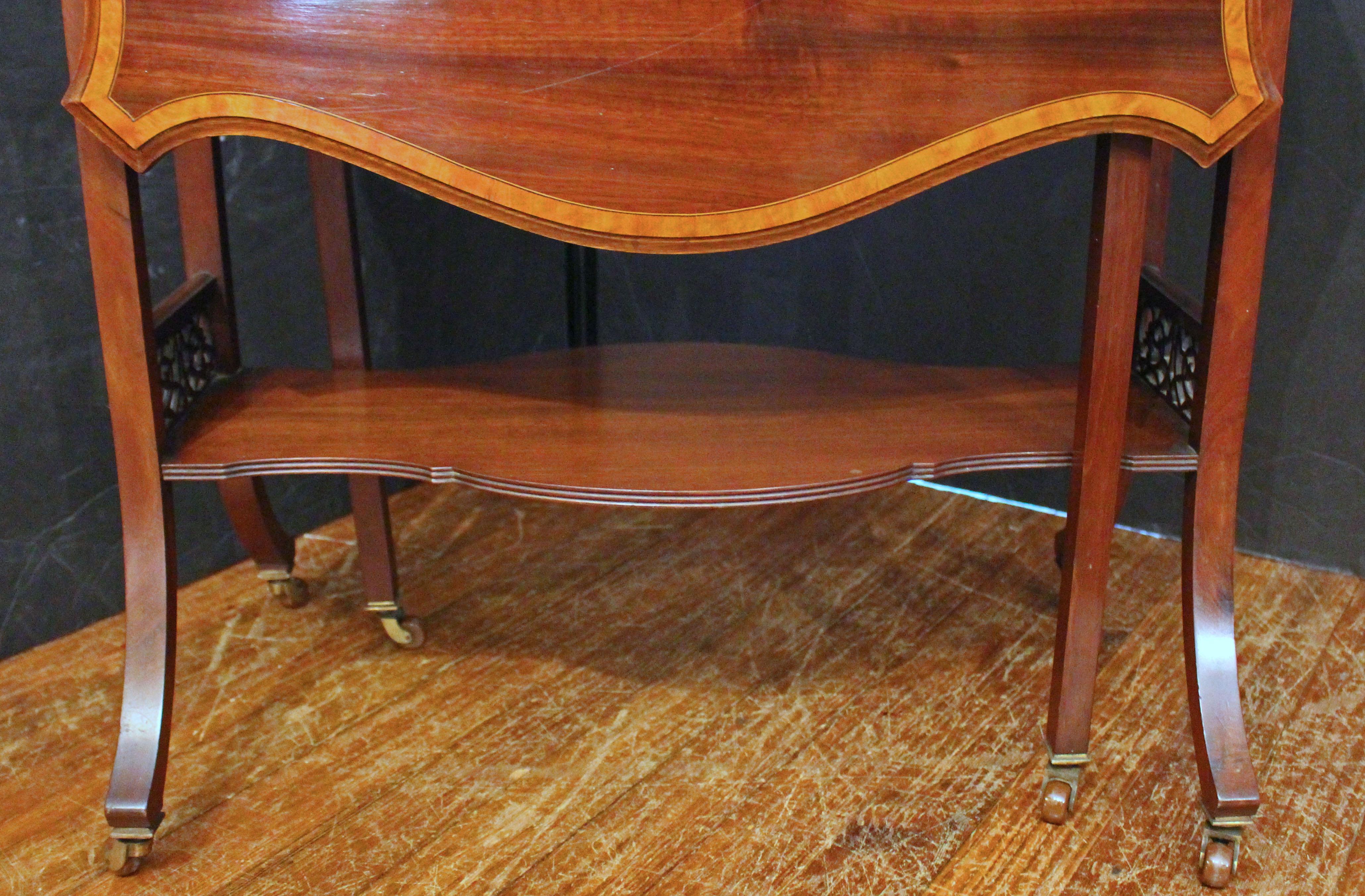 19th Century Circa 1890 English Sutherland Table With Fretwork Side Panels For Sale