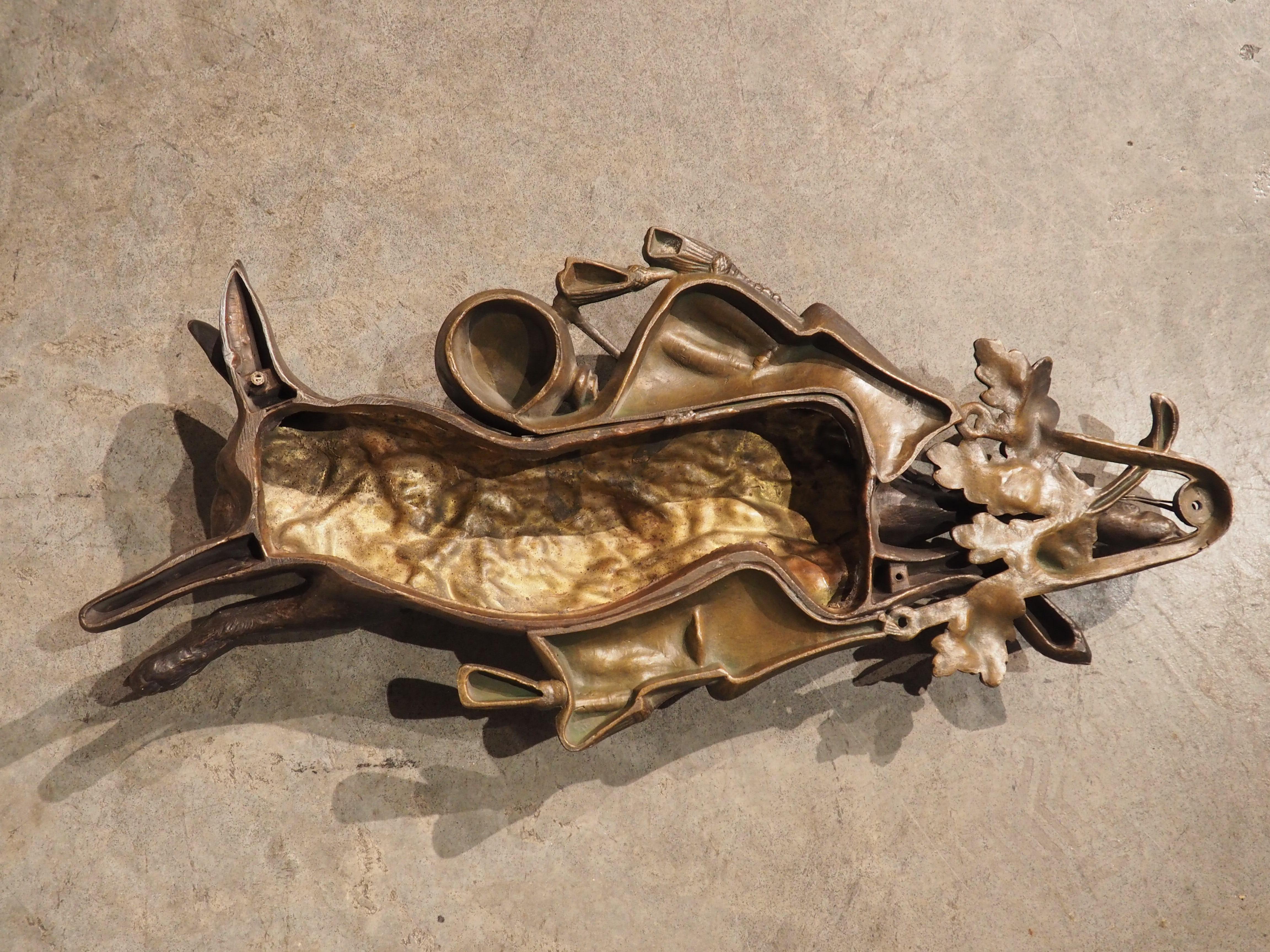 Circa 1890, French Bronze Hunt Trophy Wall Hanging of a Rabbit 1