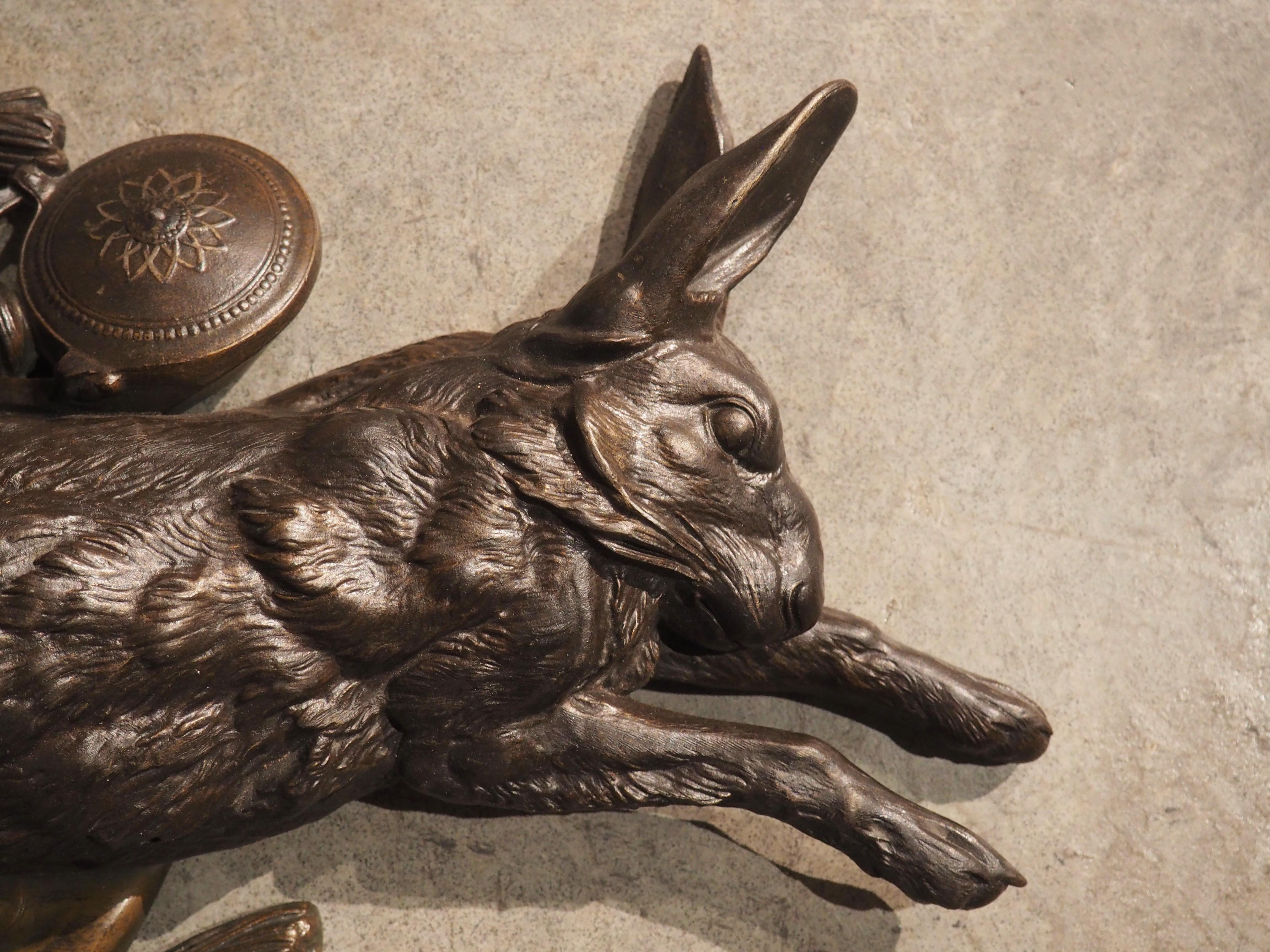 Circa 1890, French Bronze Hunt Trophy Wall Hanging of a Rabbit 3