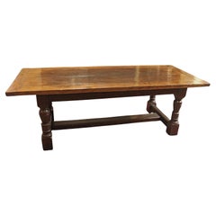 Circa 1890 Large Scale English Oak Refectory Table