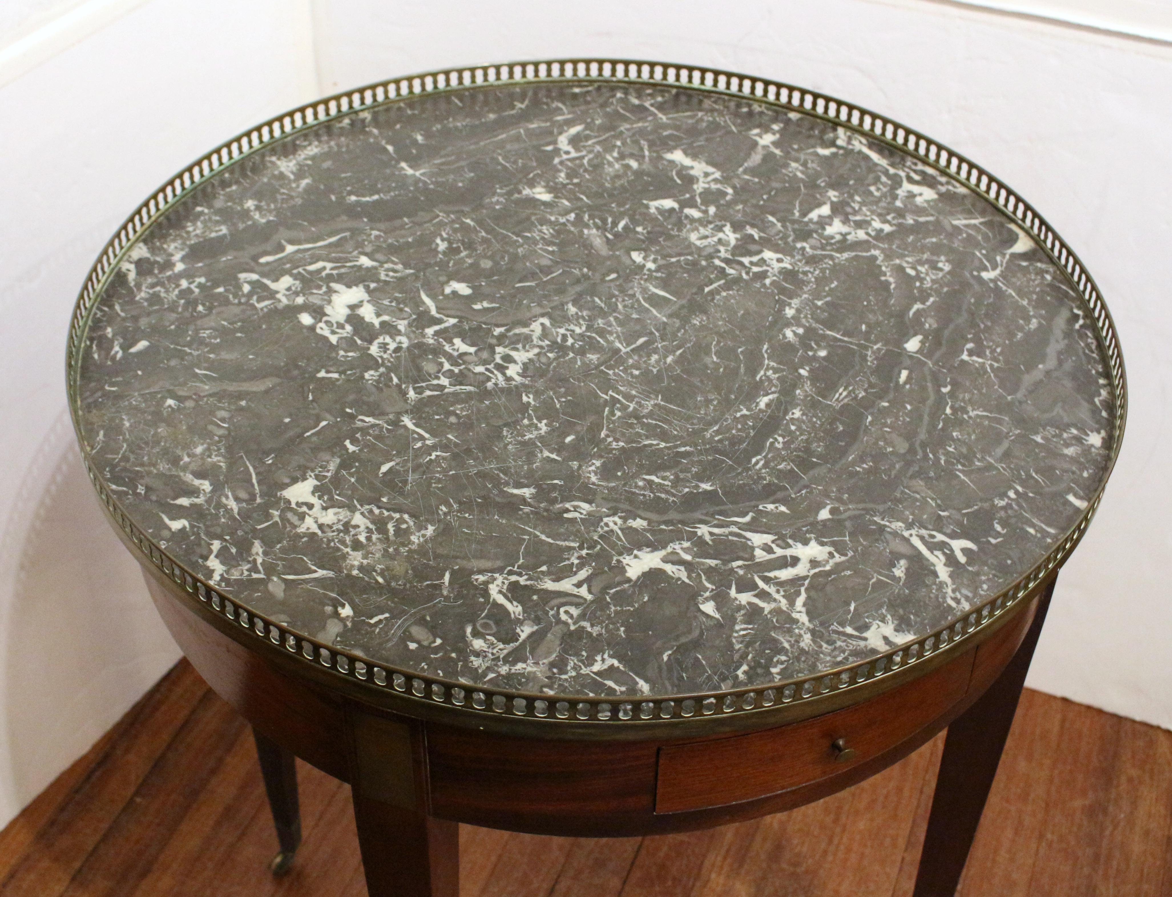 Circa 1890 Louis XVI Style Bouillotte Table In Good Condition In Chapel Hill, NC