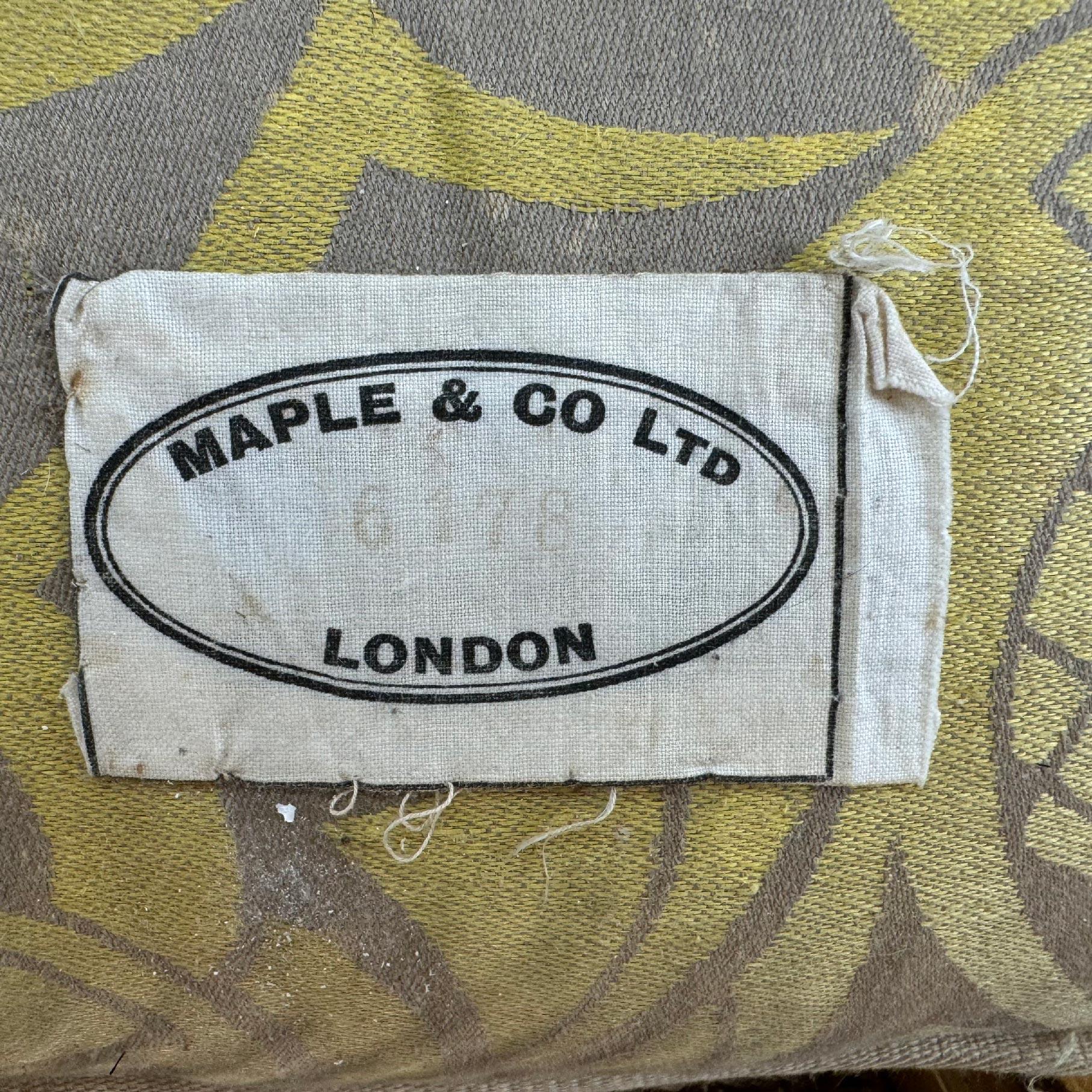 Circa 1890 Maple and Co of England Giltwood Bergere Cane Bed For Sale 9