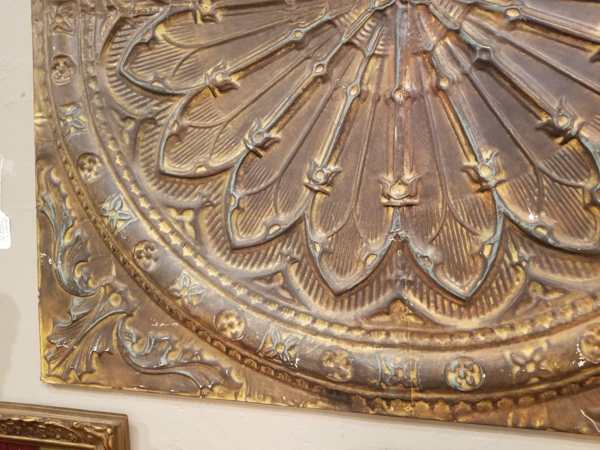 19th Century Monumental Architectural Ceiling Tile, Provenance a Philly Library, circa 1890