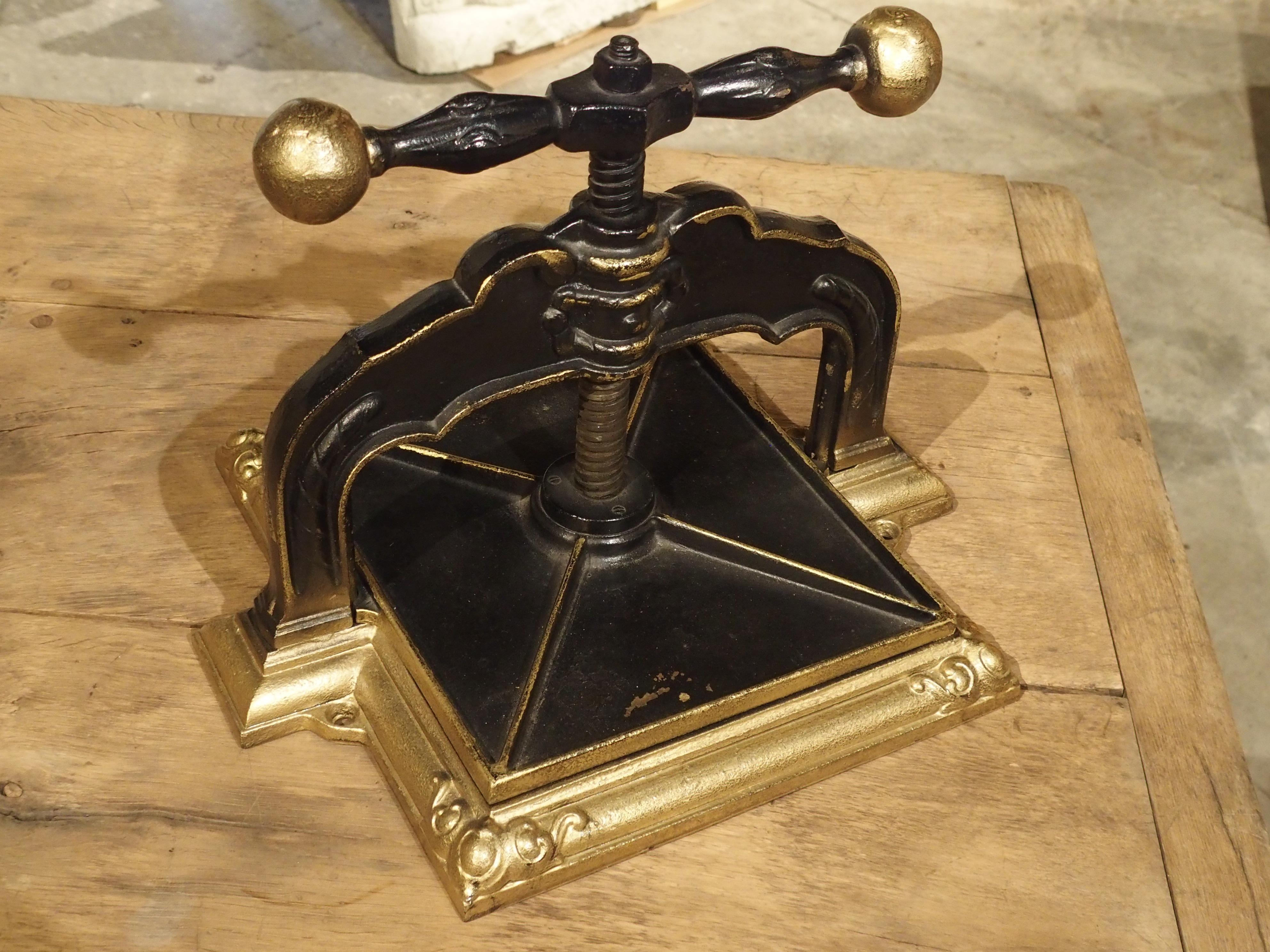 Painted Cast Iron Book Press from Germany, circa 1890 6