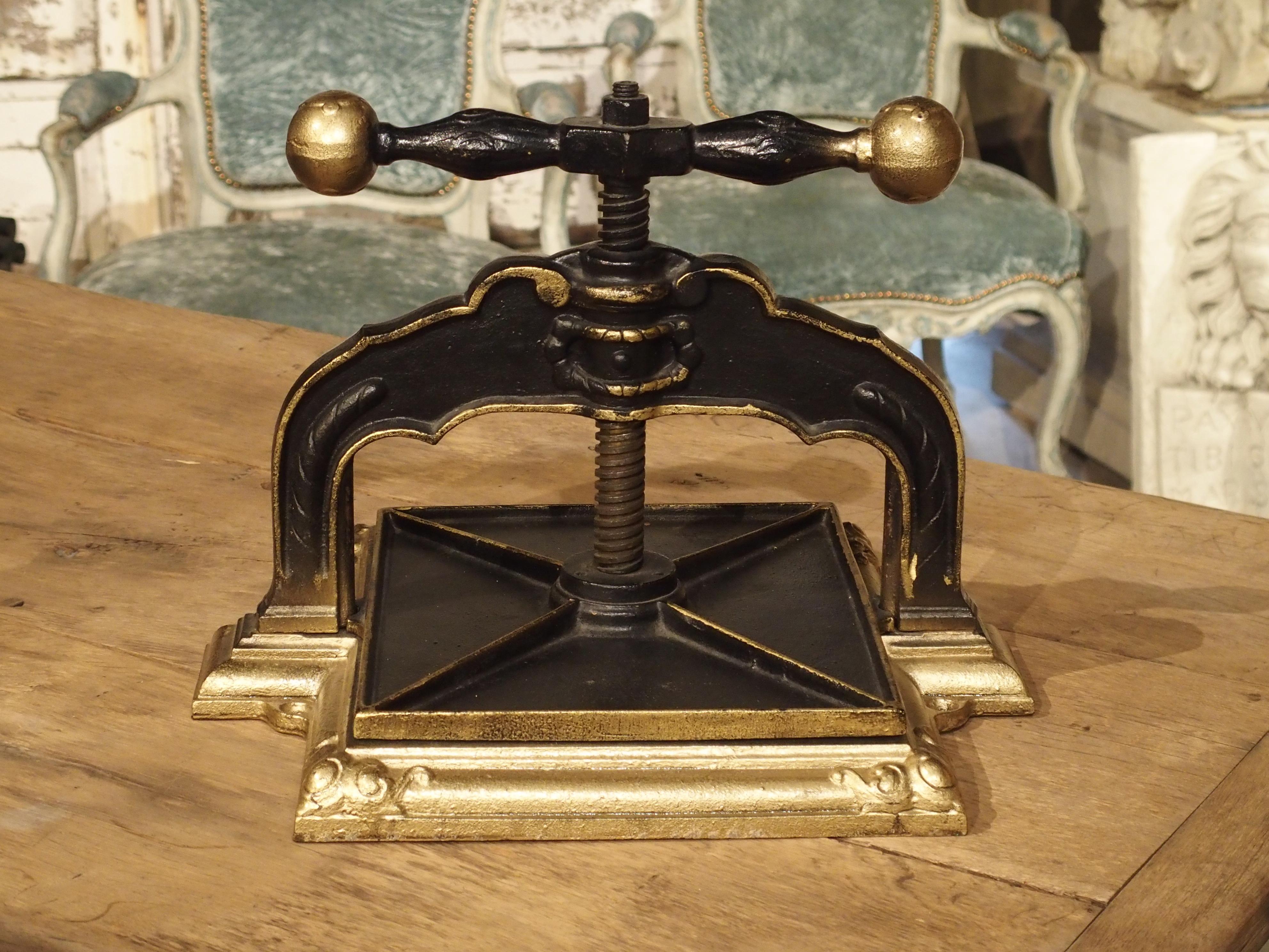 Painted Cast Iron Book Press from Germany, circa 1890 1