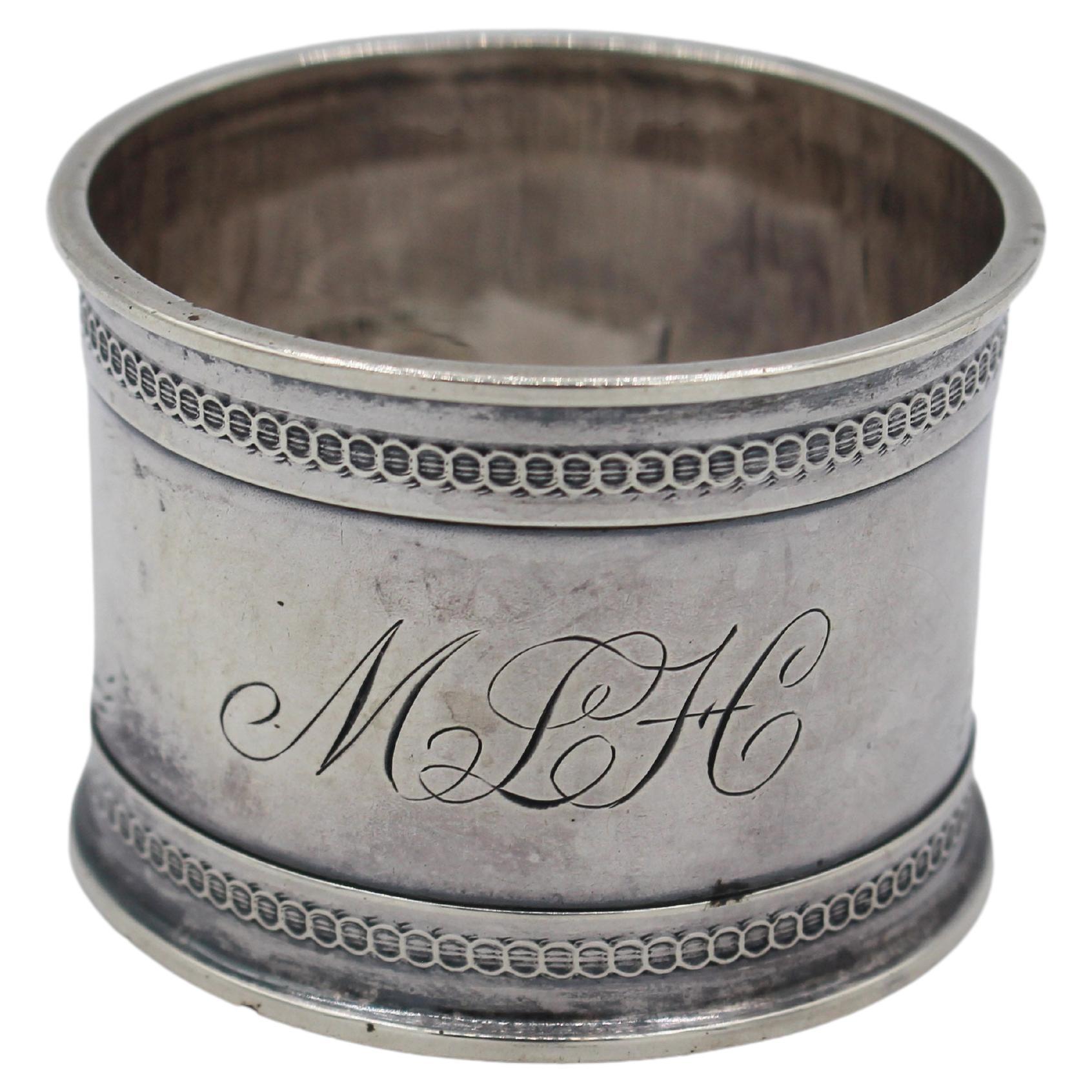 Circa 1890 Sterling Silver American Napkin Ring