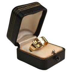 Circa 1890 Victorian Era Buckle Ring 18k Yellow Gold