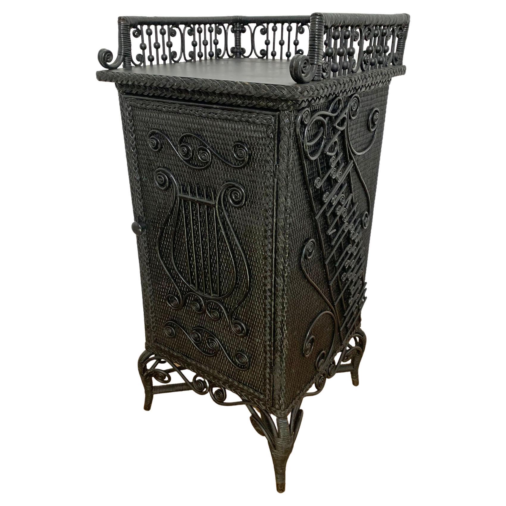 Circa 1890s Aesthetic Movement Music Cabinet by Heywood Brothers and Wakefield