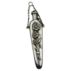 Circa 1890s American Sterling Silver Chatelaine Scent Bottle