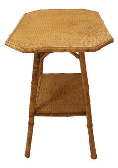 English Bamboo 2-Tier Side Table, circa 1890s