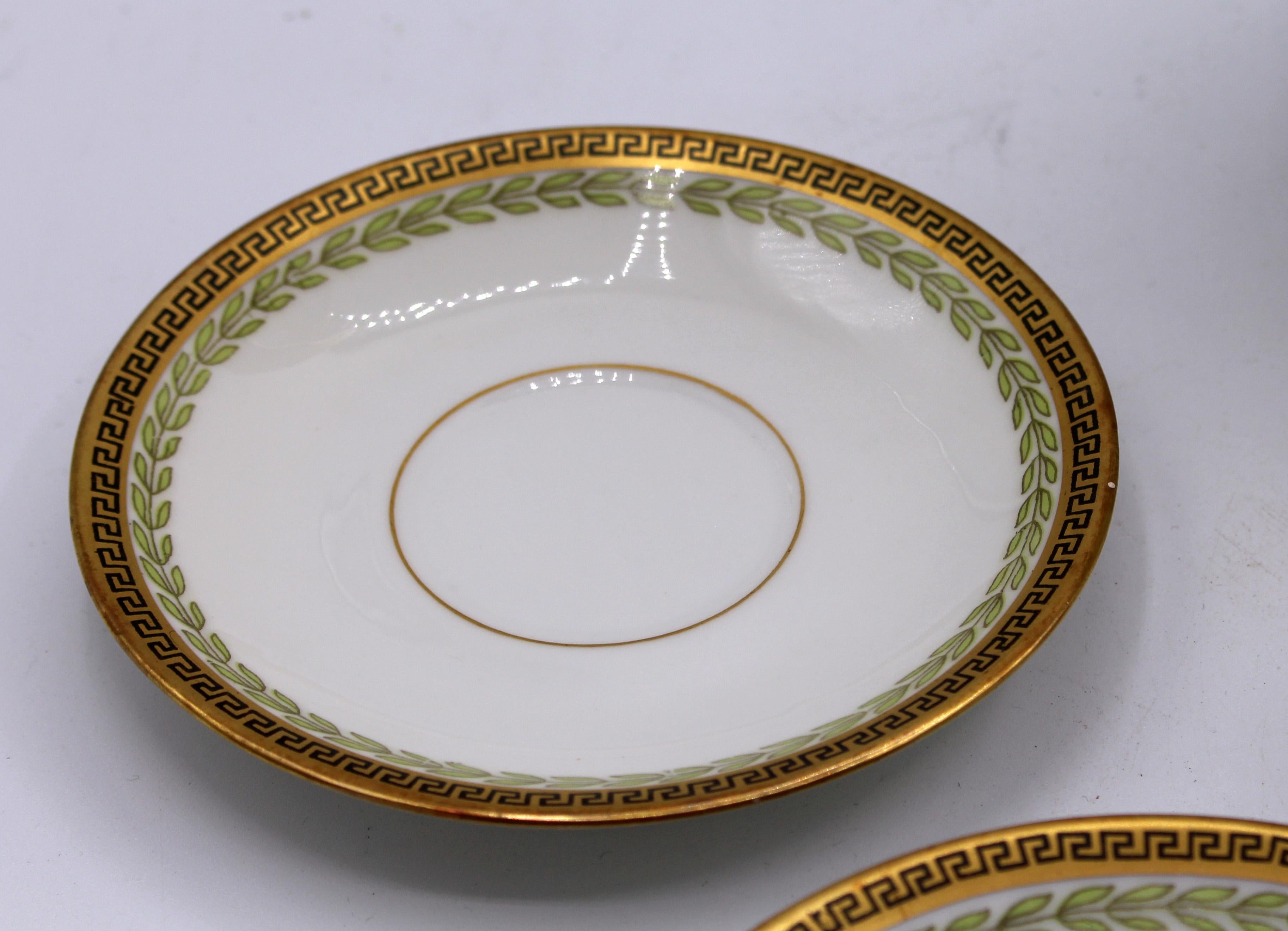 Circa 1890s French Porcelain Chocolate Set for Four In Good Condition In Chapel Hill, NC