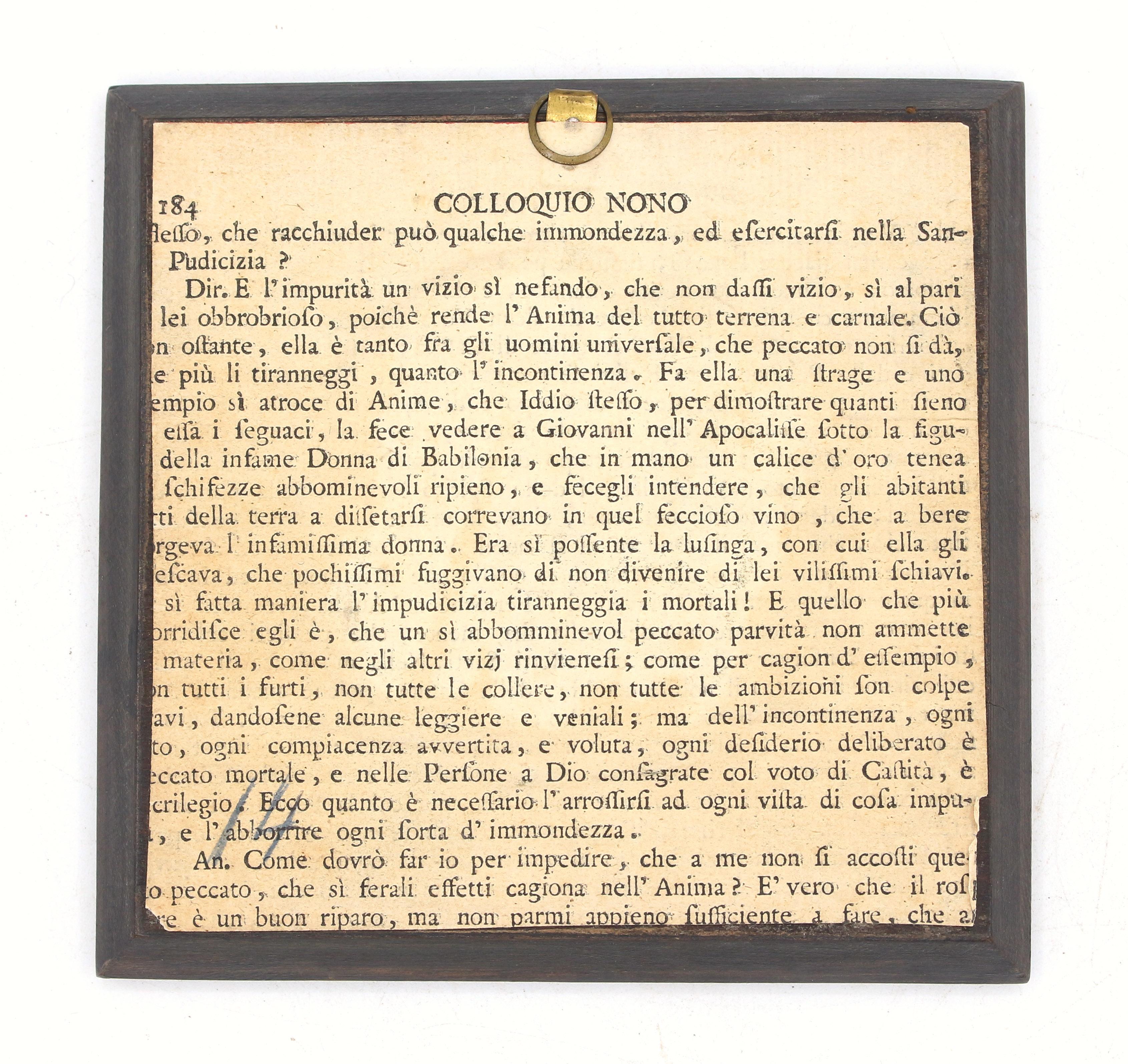 Circa 1890s Italian Grand Tour Souvenir Miniature Portrait In Good Condition In Chapel Hill, NC