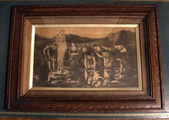 Circa 1890s "The Mirror of Venus" Photogravure by Sir Edward Burne-Jones