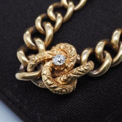 circa 1890s Victorian Bracelet .25 Carat Old European Cut Diamond