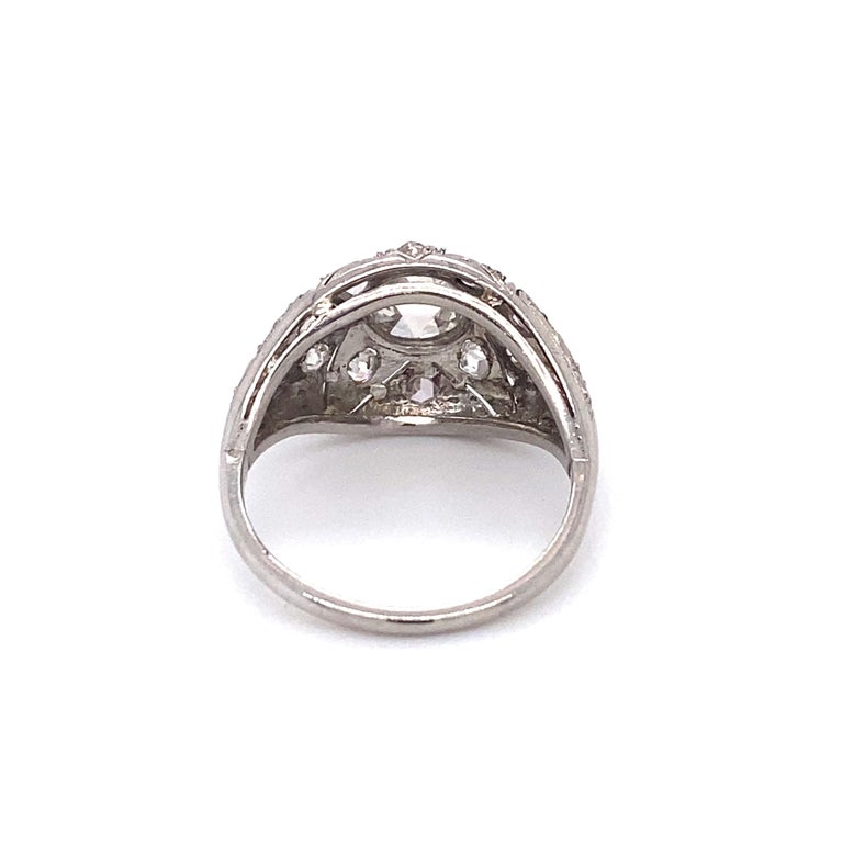 Circa 1890s Victorian Rose Cut Diamond Ring in Platinum and 14K White ...
