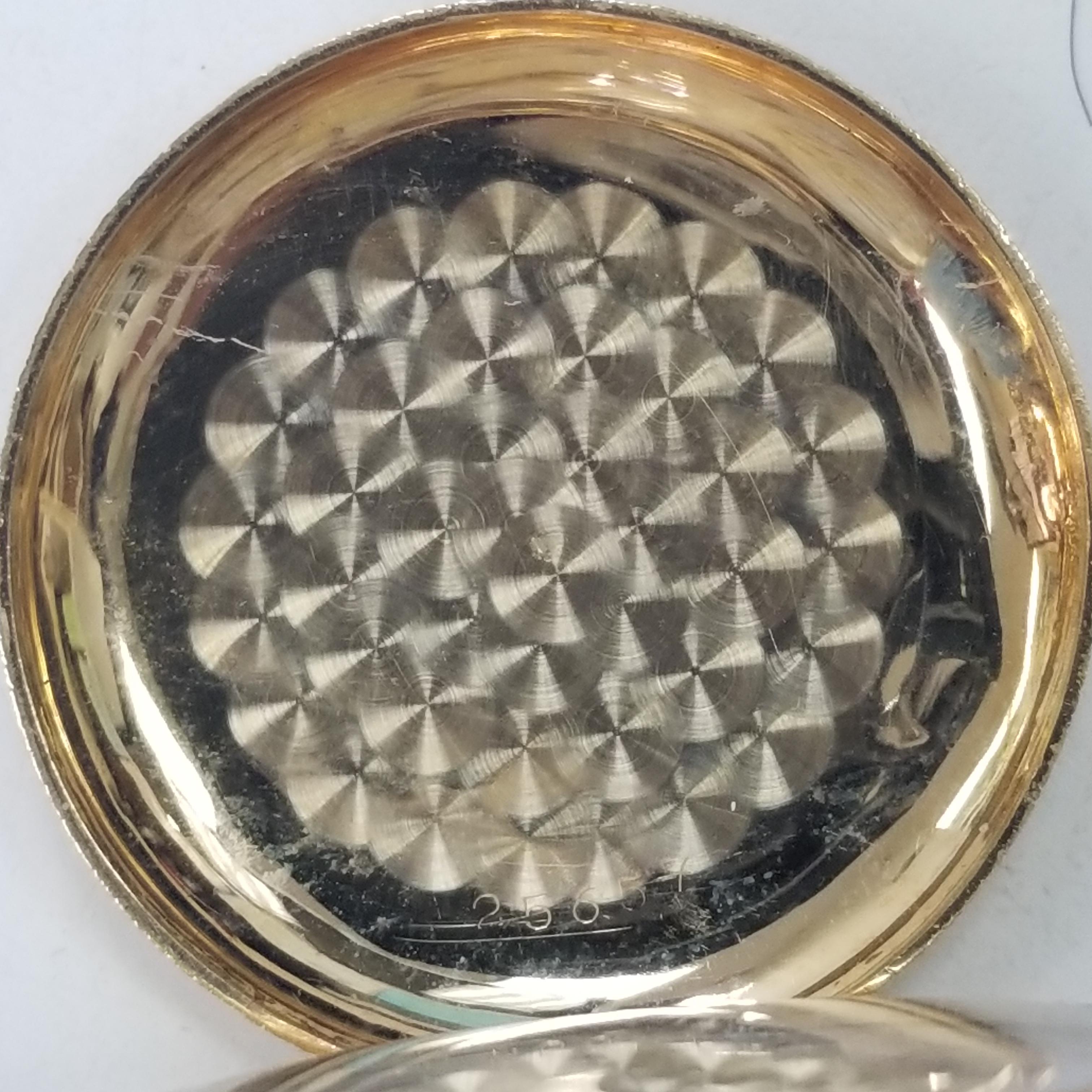 Belle montre de poche Elgin ancienne datant d'environ 1891 avec boîtier en or massif 14 carats et cadran blanc Excellent état - En vente à Los Angeles, CA