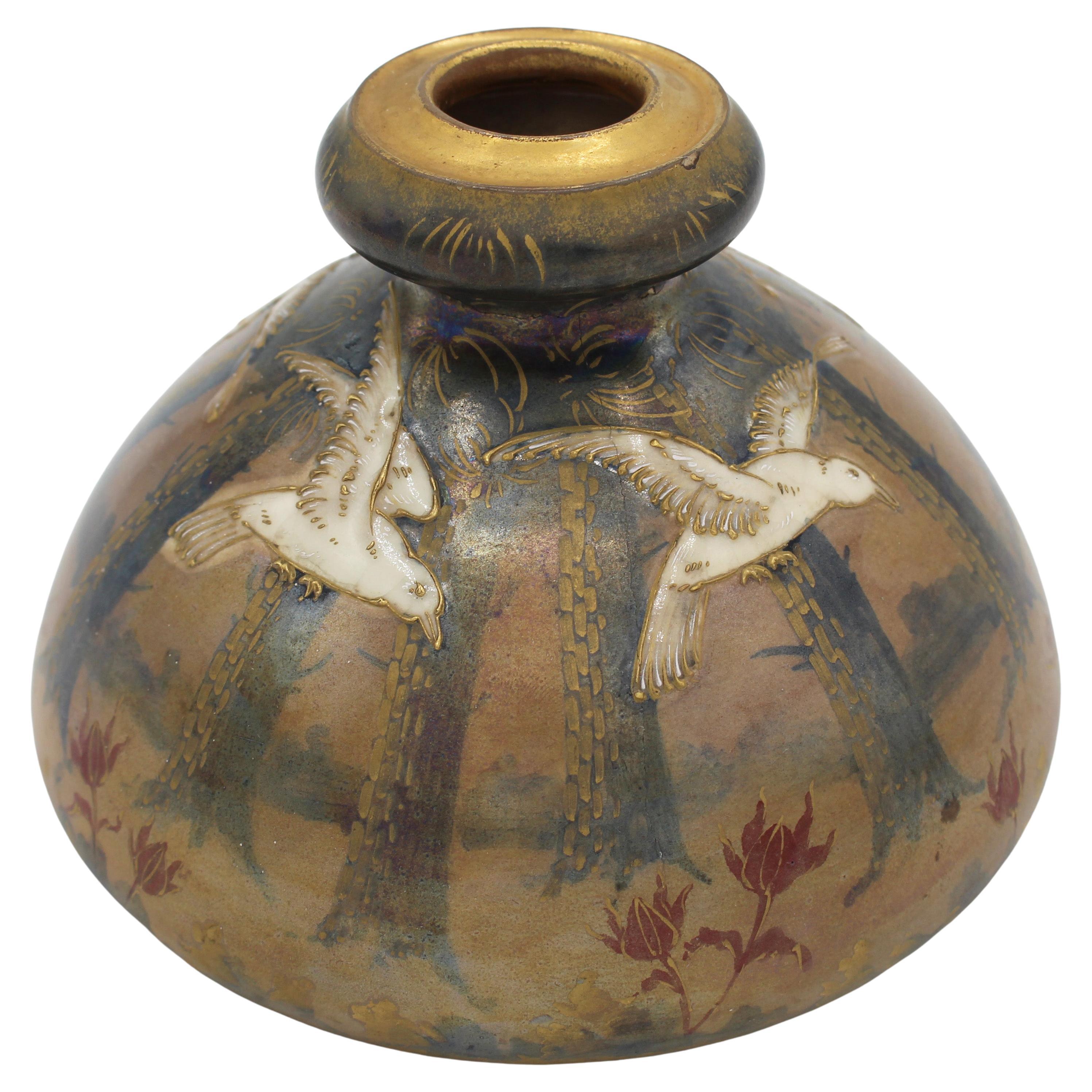 CIRCA 1893-1905 Vaso in ceramica austriaco Paul Dachsel Design/One