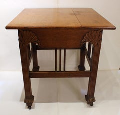 American Art Nouveau Square Table, circa 1895-1905